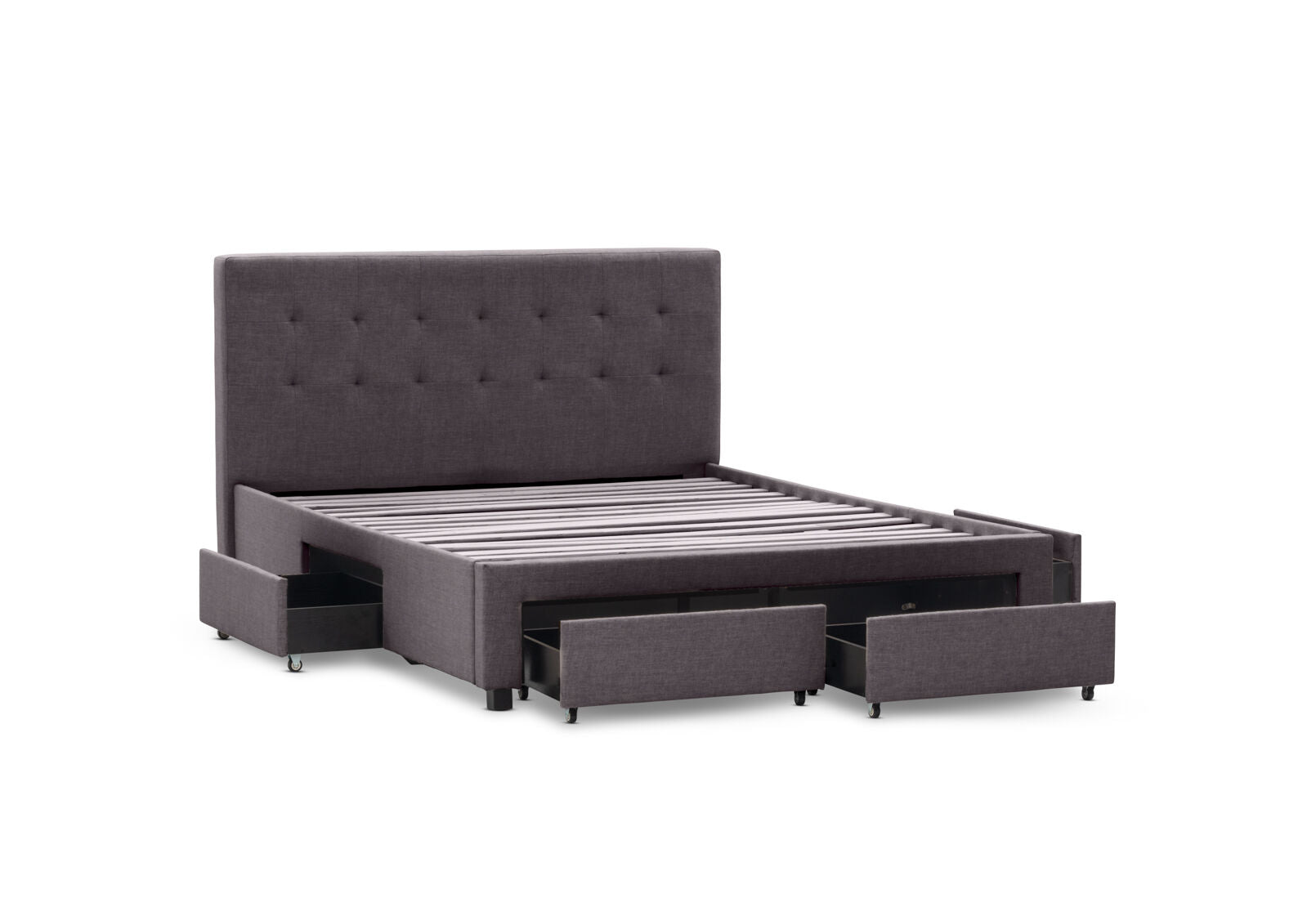 CATARINA QUEEN BED DARK GREY