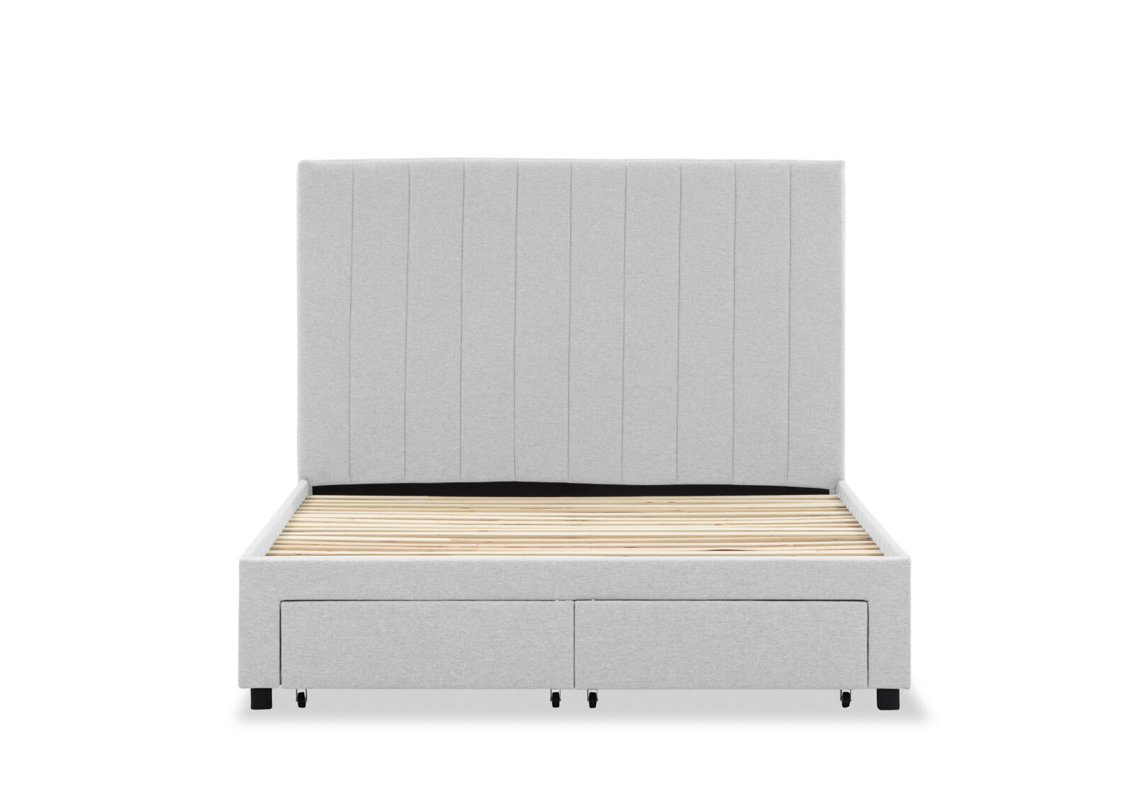 CORBIN DOUBLE BED LIGHT GREY