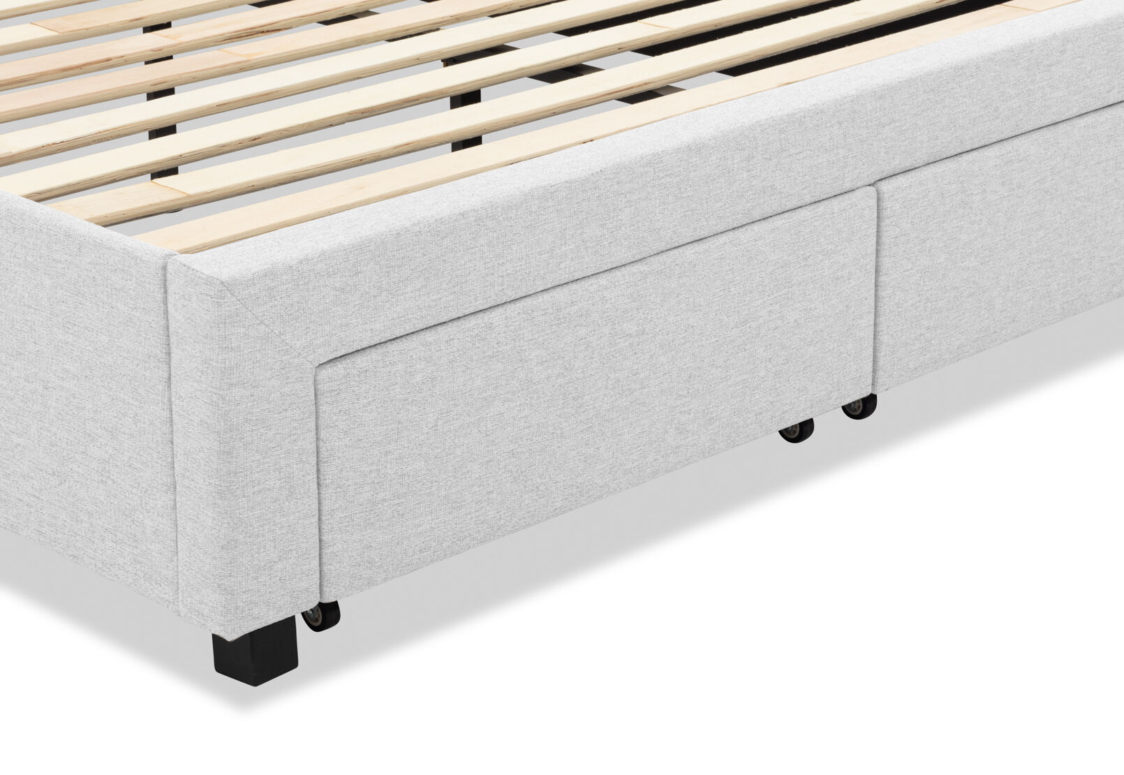 CORBIN DOUBLE BED LIGHT GREY