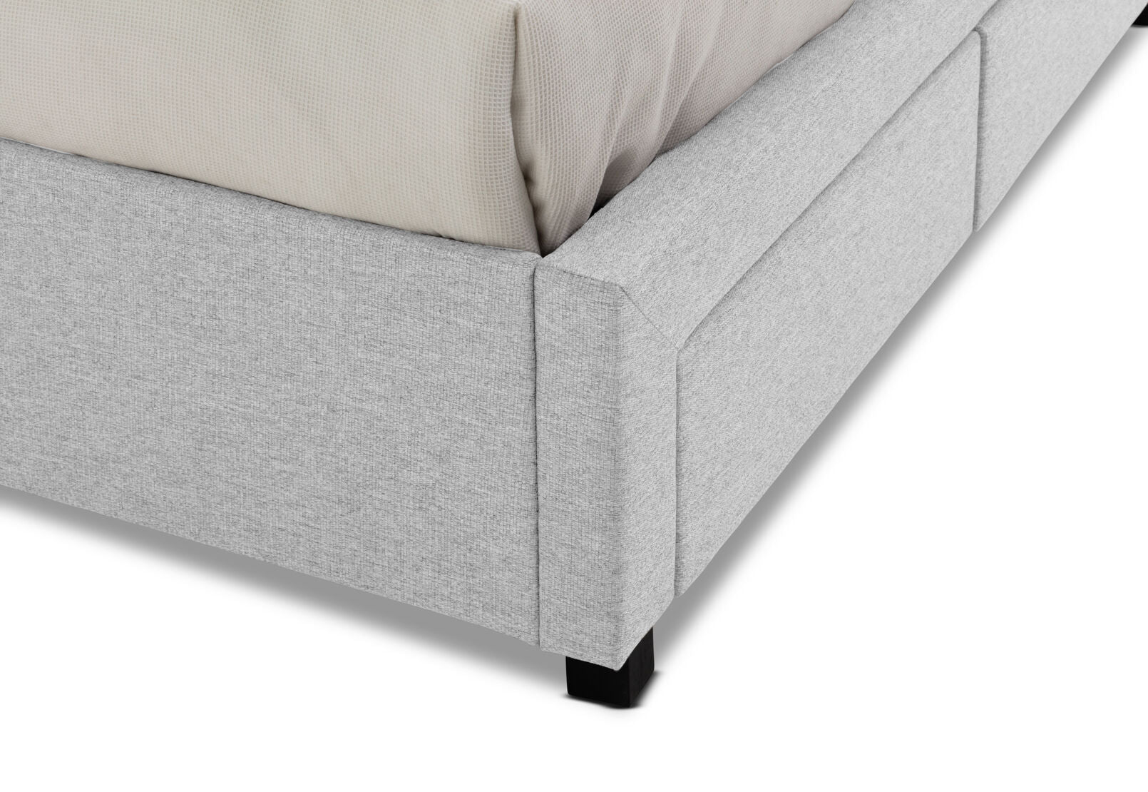 CORBIN KING BED LIGHT GREY