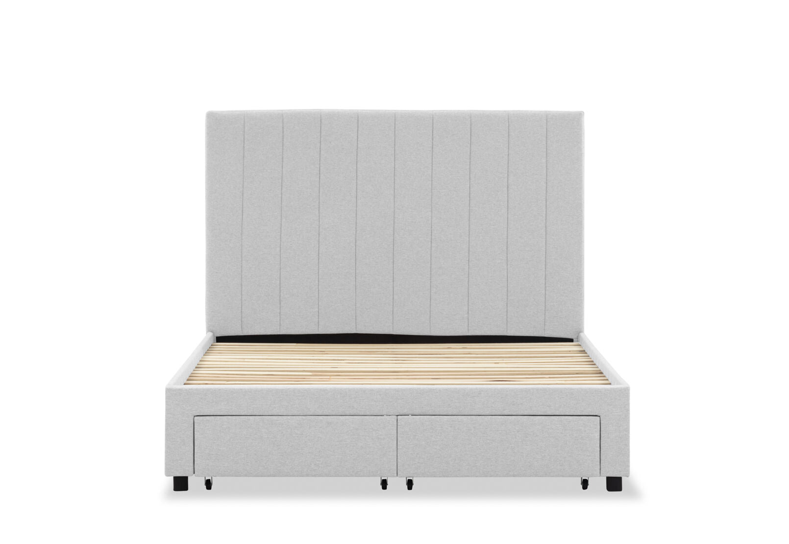 CORBIN KING BED LIGHT GREY