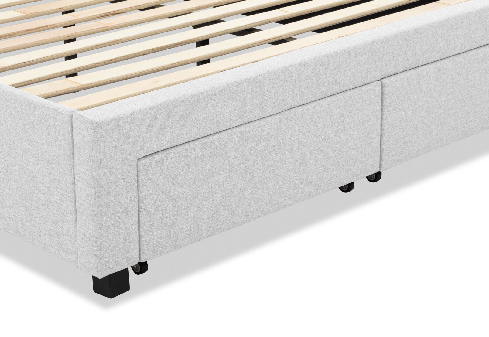 CORBIN KING BED LIGHT GREY