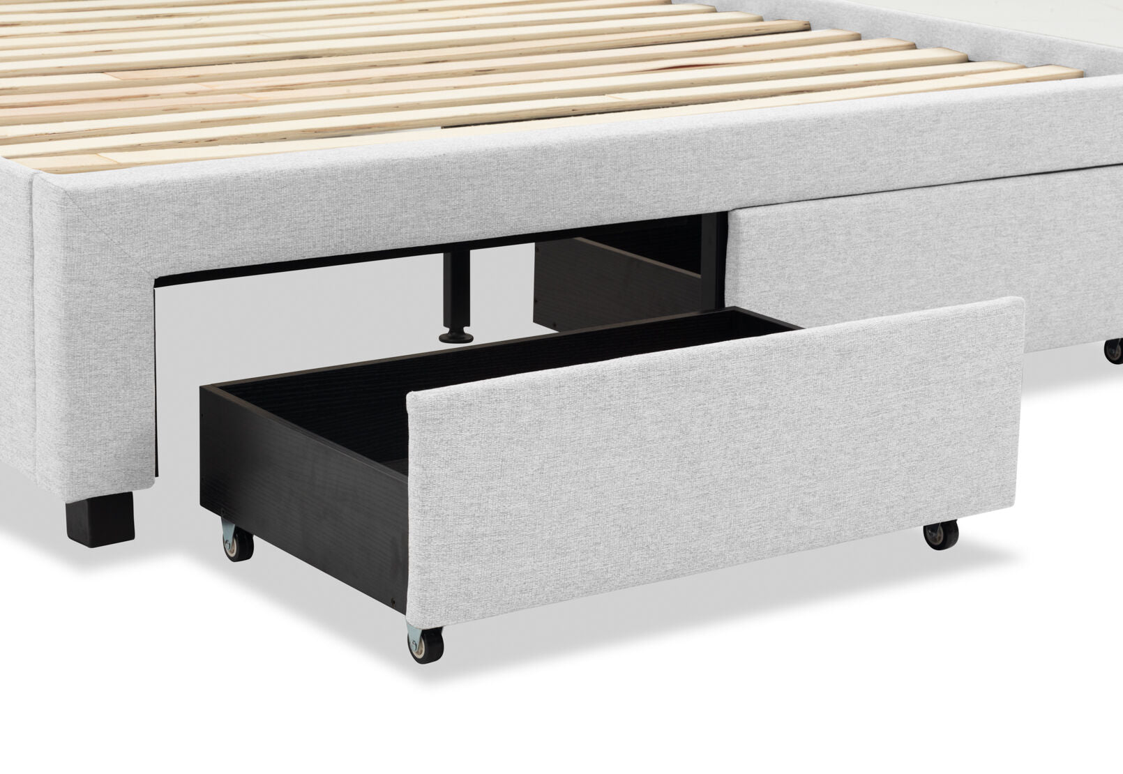 CORBIN KING BED LIGHT GREY