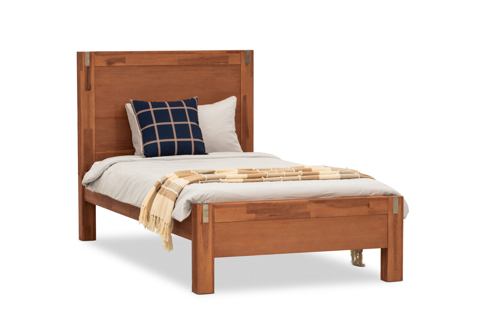 SILVERWOOD KING SINGLE BED PEWTER