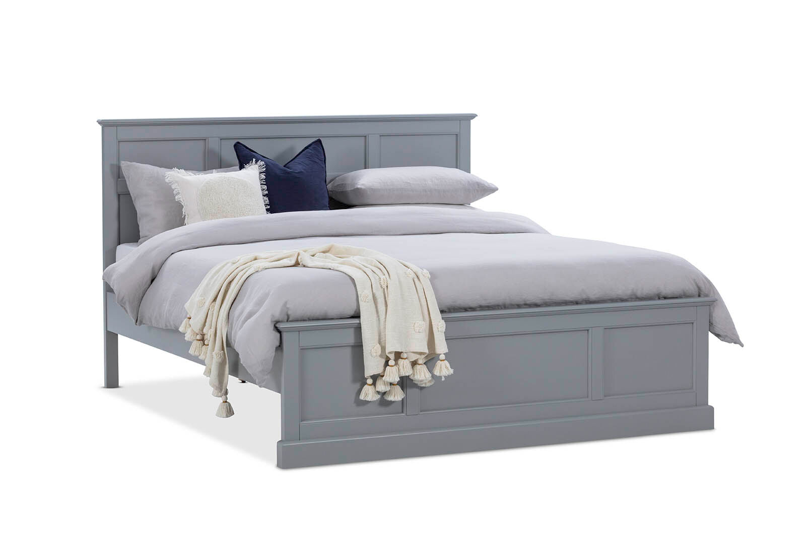 CHRYSTELLE KING BED LIGHT GREY