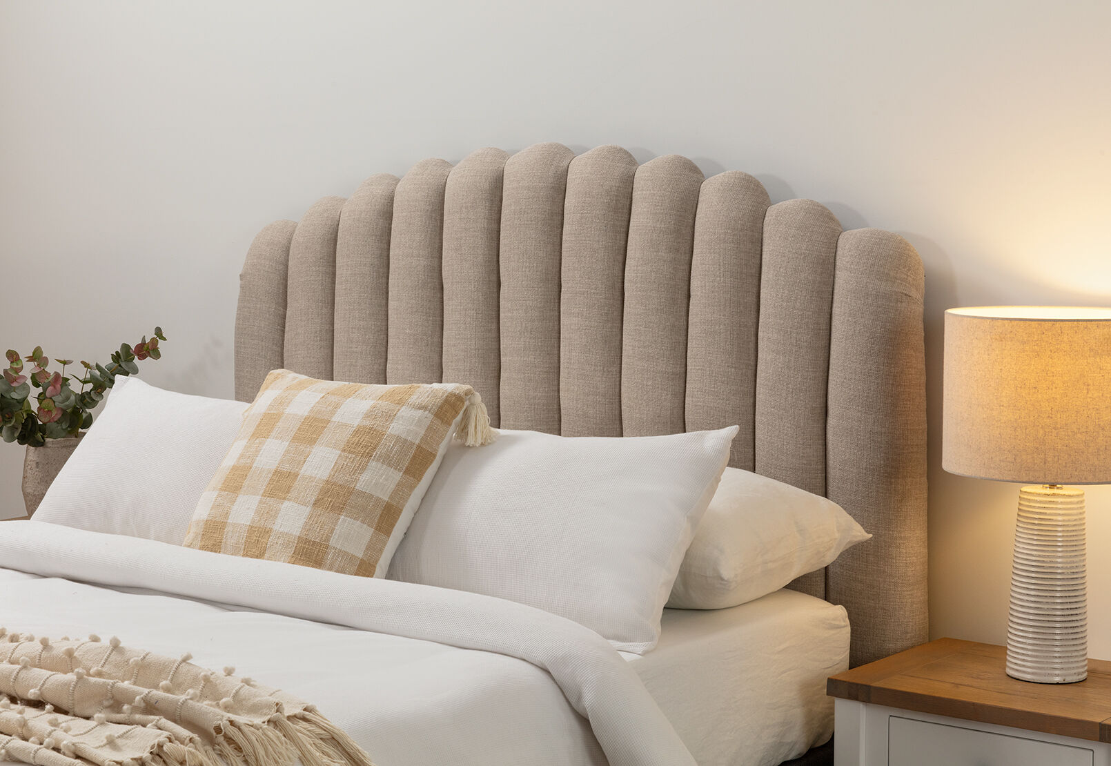 MONTRELL QUEEN HEADBOARD BEIGE