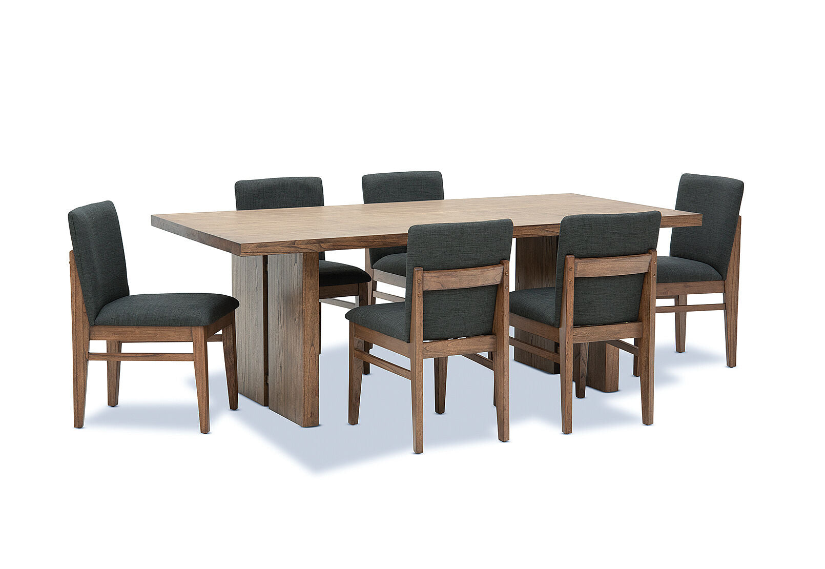 SORVINO 7 PIECE DINING SUITE. CHARCOAL