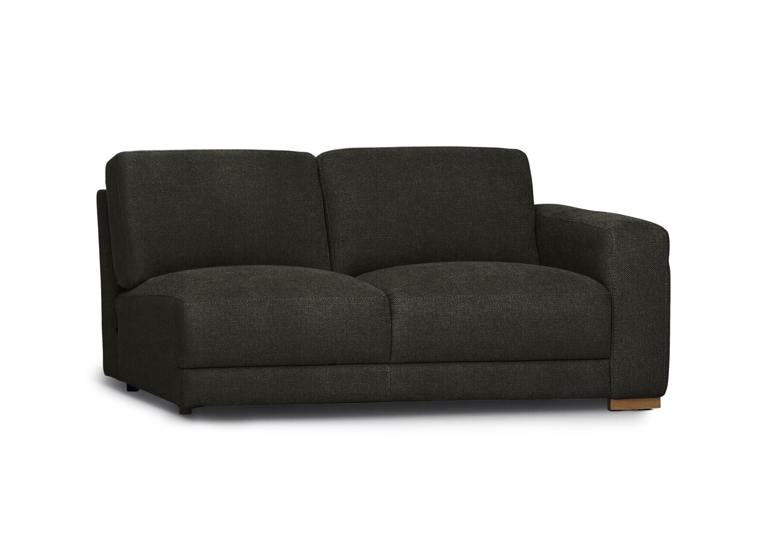 LEONE FABRIC RHF 2 SEATER CHAIR DARK GREY