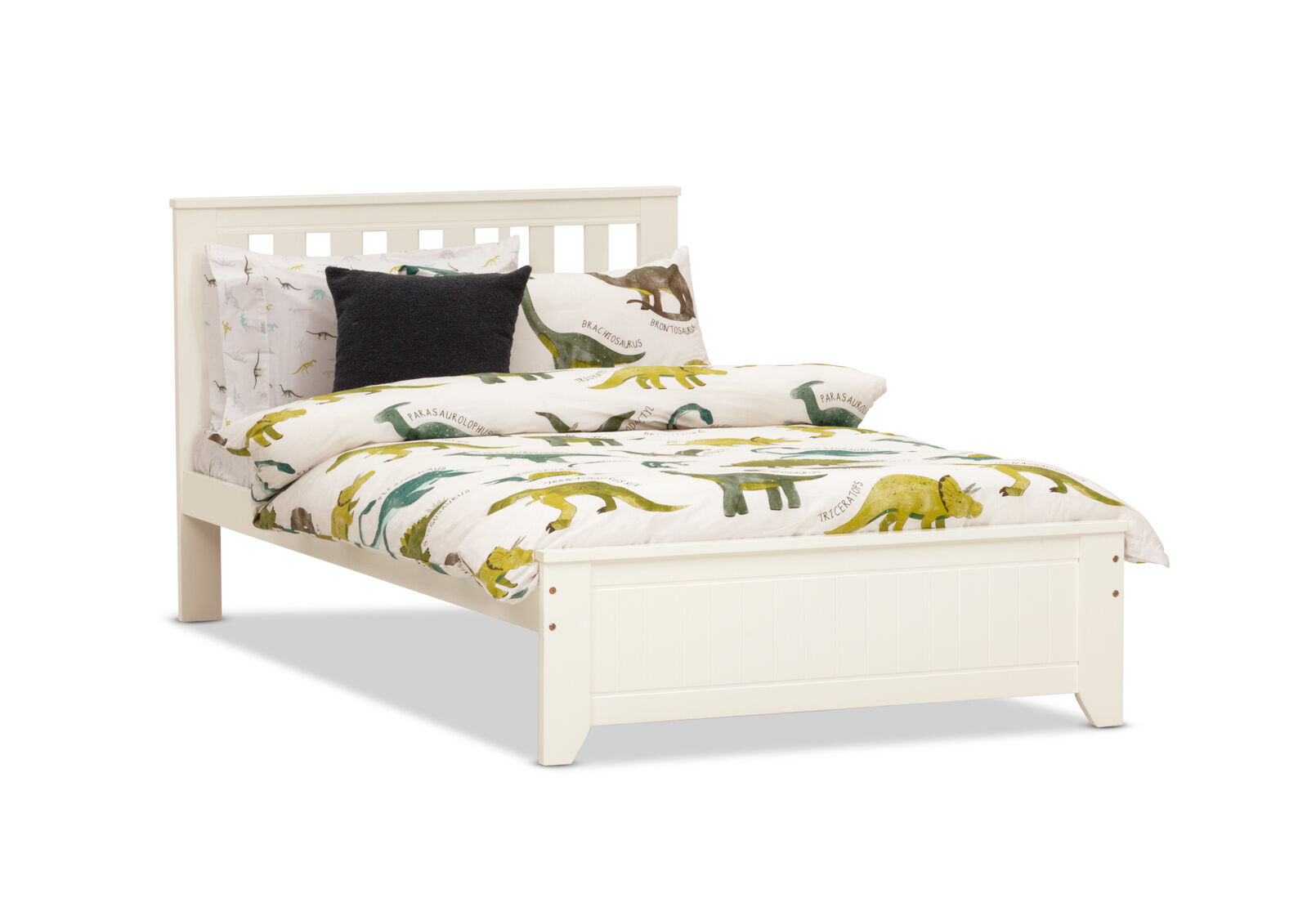 CAPTAIN JACK KING SINGLE BED WHITE