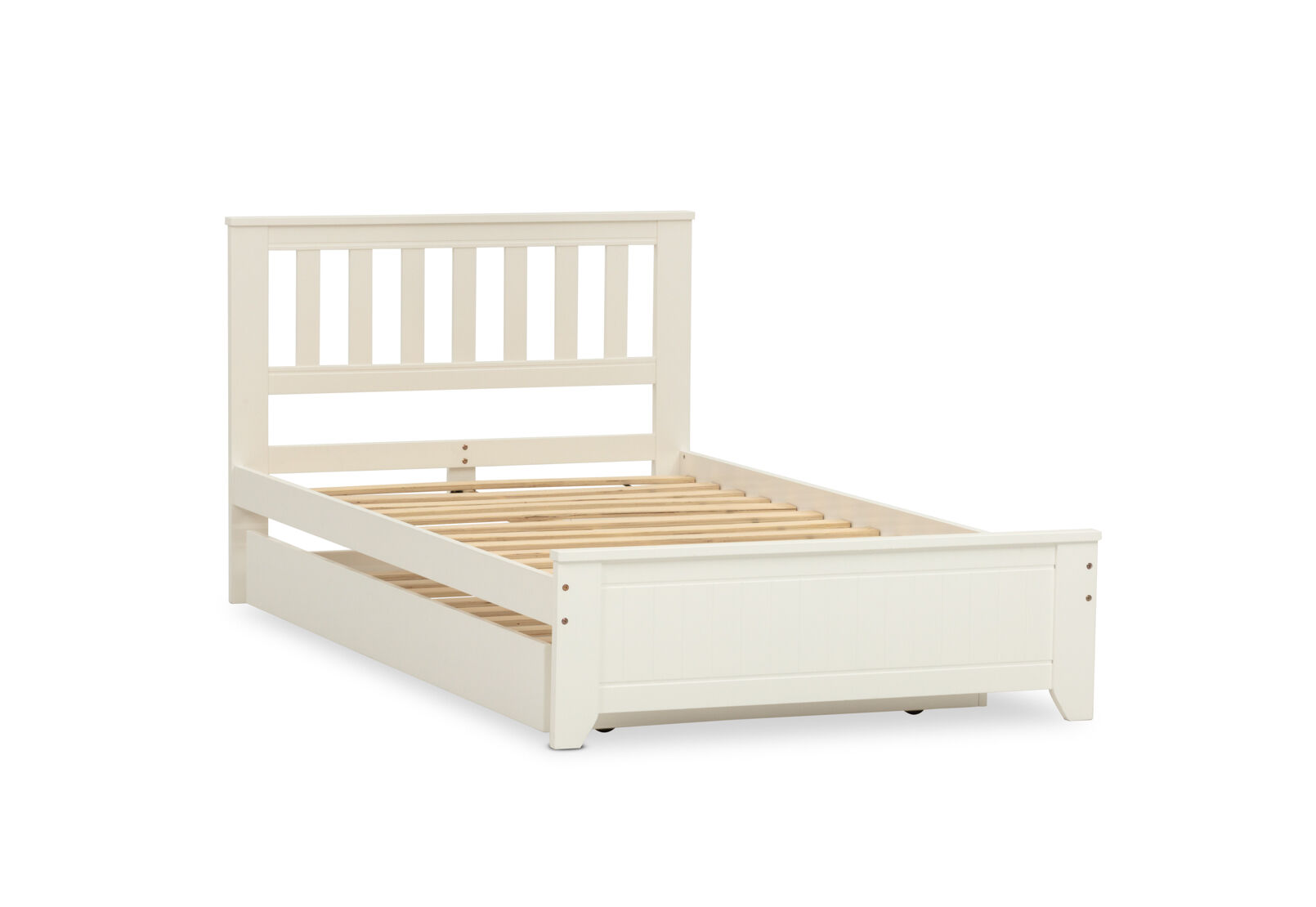 CAPTAIN JACK KING SINGLE BED WHITE