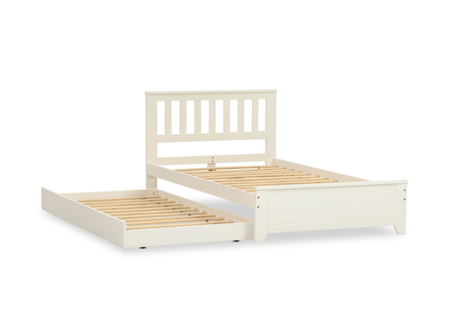 CAPTAIN JACK KING SINGLE BED WHITE
