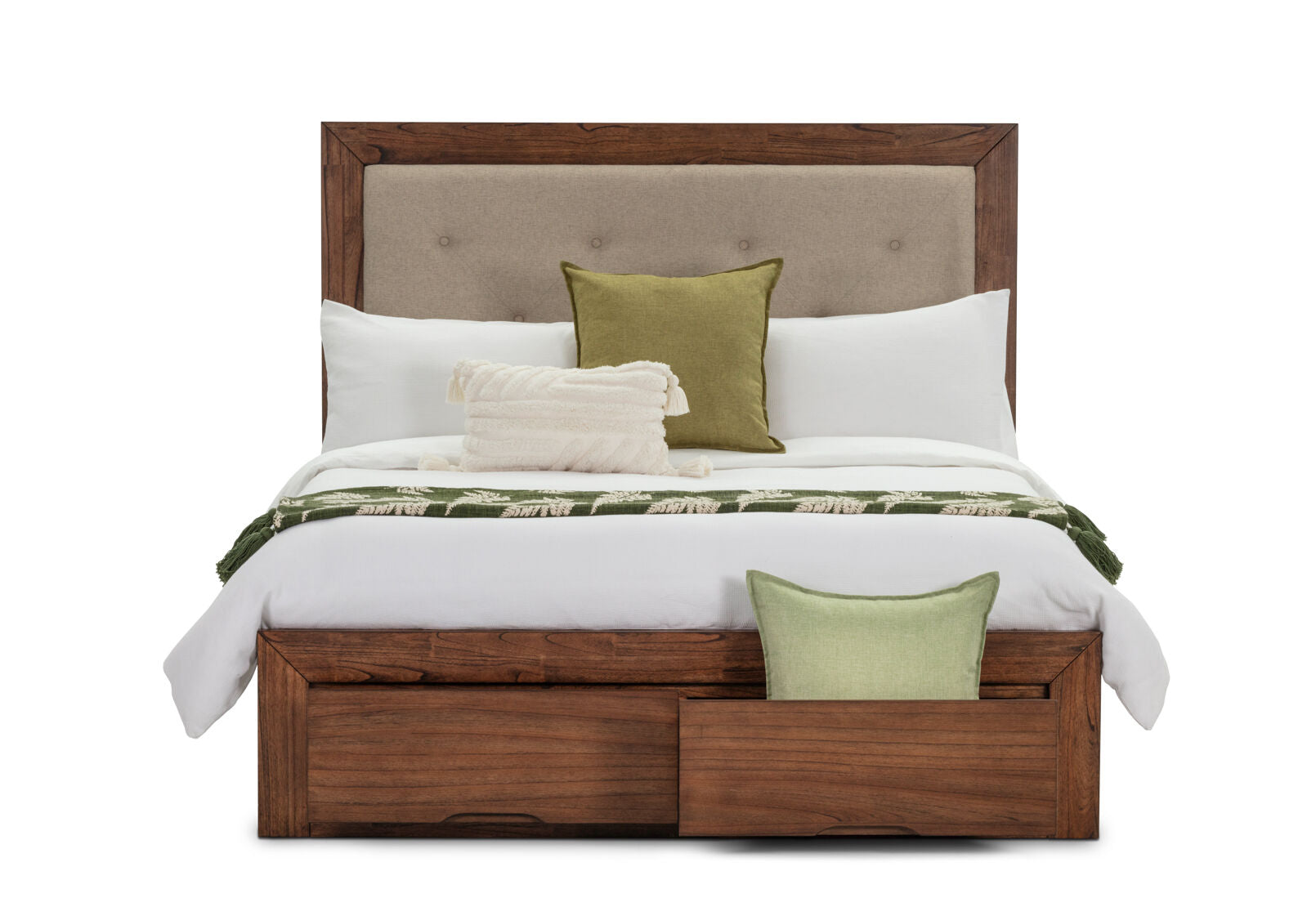 BOGOTA 2 DRAWER KING BED DARK WALNUT