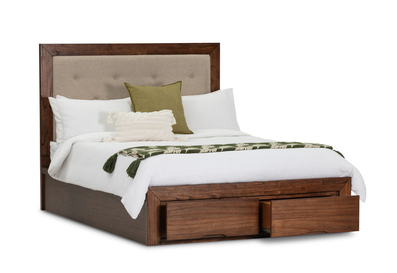 BOGOTA 2 DRAWER KING BED DARK WALNUT