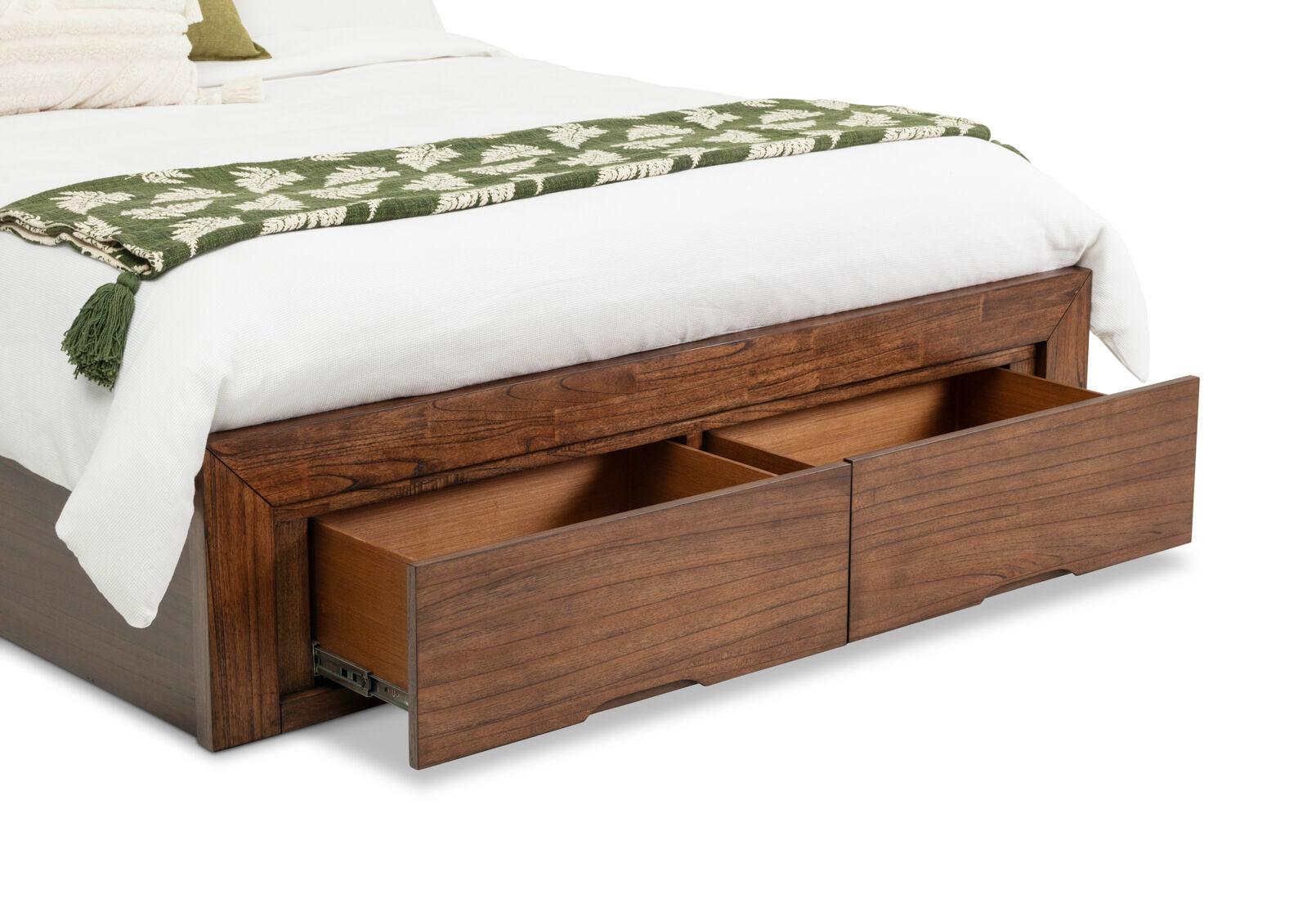 BOGOTA 2 DRAWER QUEEN BED DARK WALNUT
