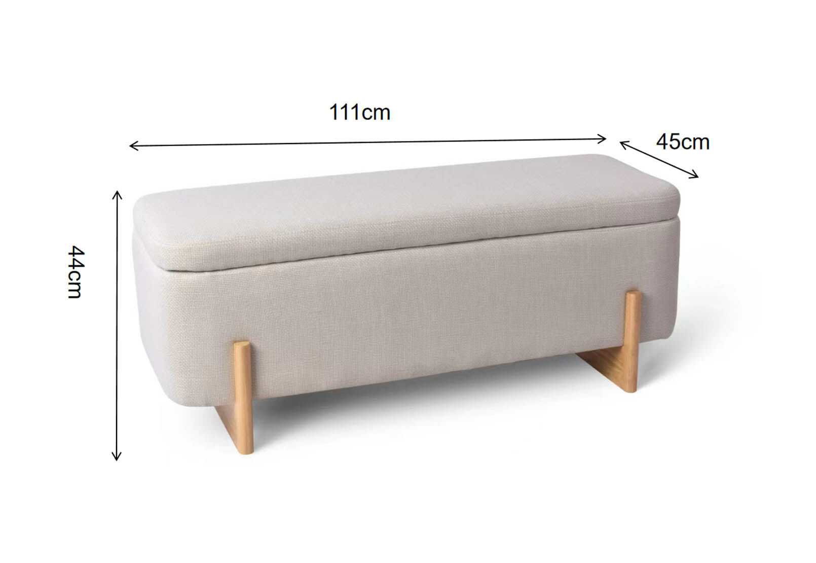 HANCOCK STORAGE BENCH BEIGE