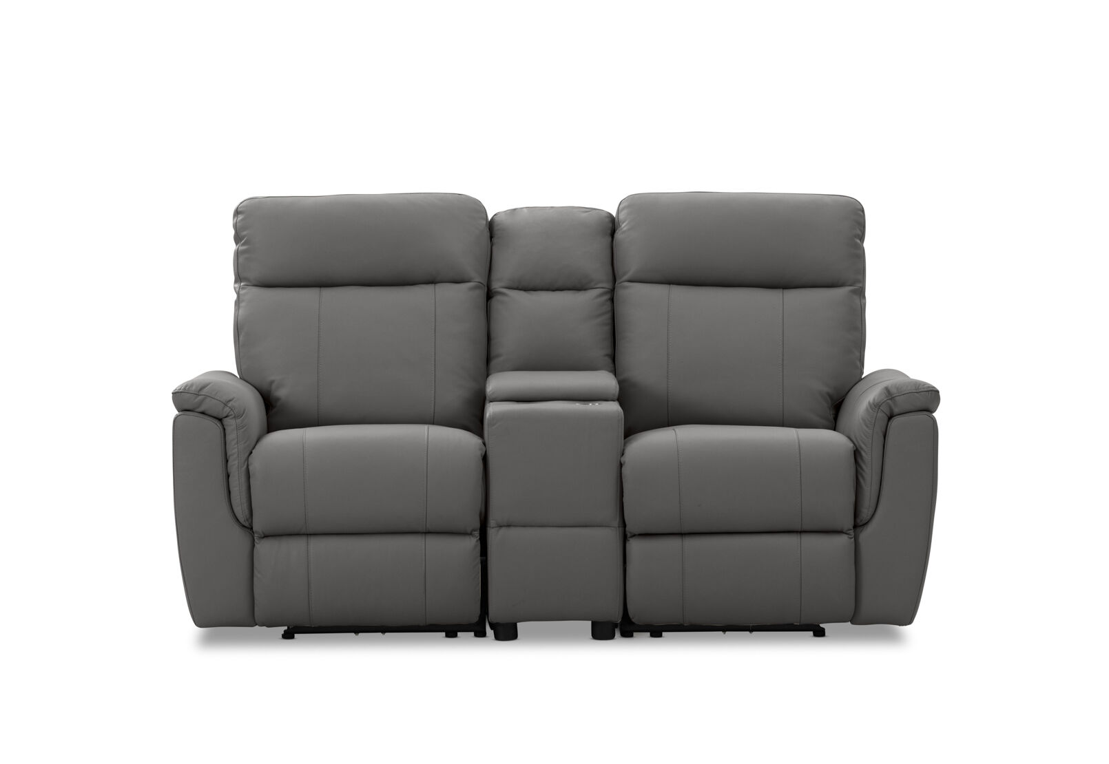 JAKOB 2 SEATER WITH CONSOLE CHARCOAL