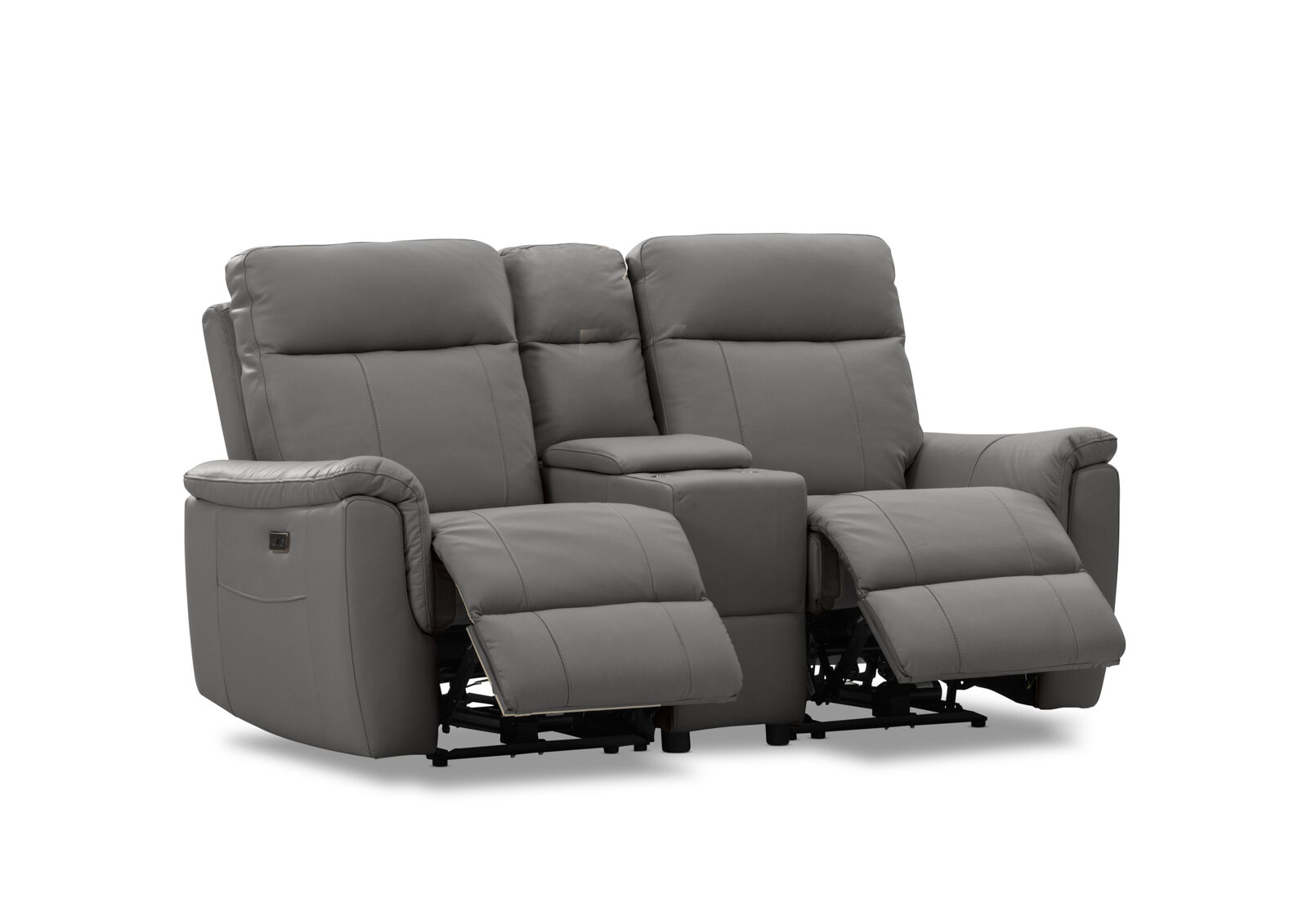 JAKOB 2 SEATER WITH CONSOLE CHARCOAL