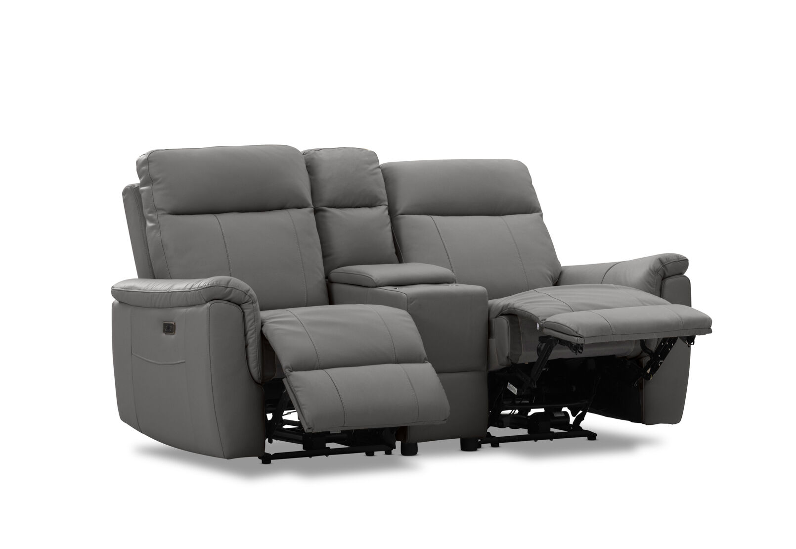JAKOB 2 SEATER WITH CONSOLE CHARCOAL