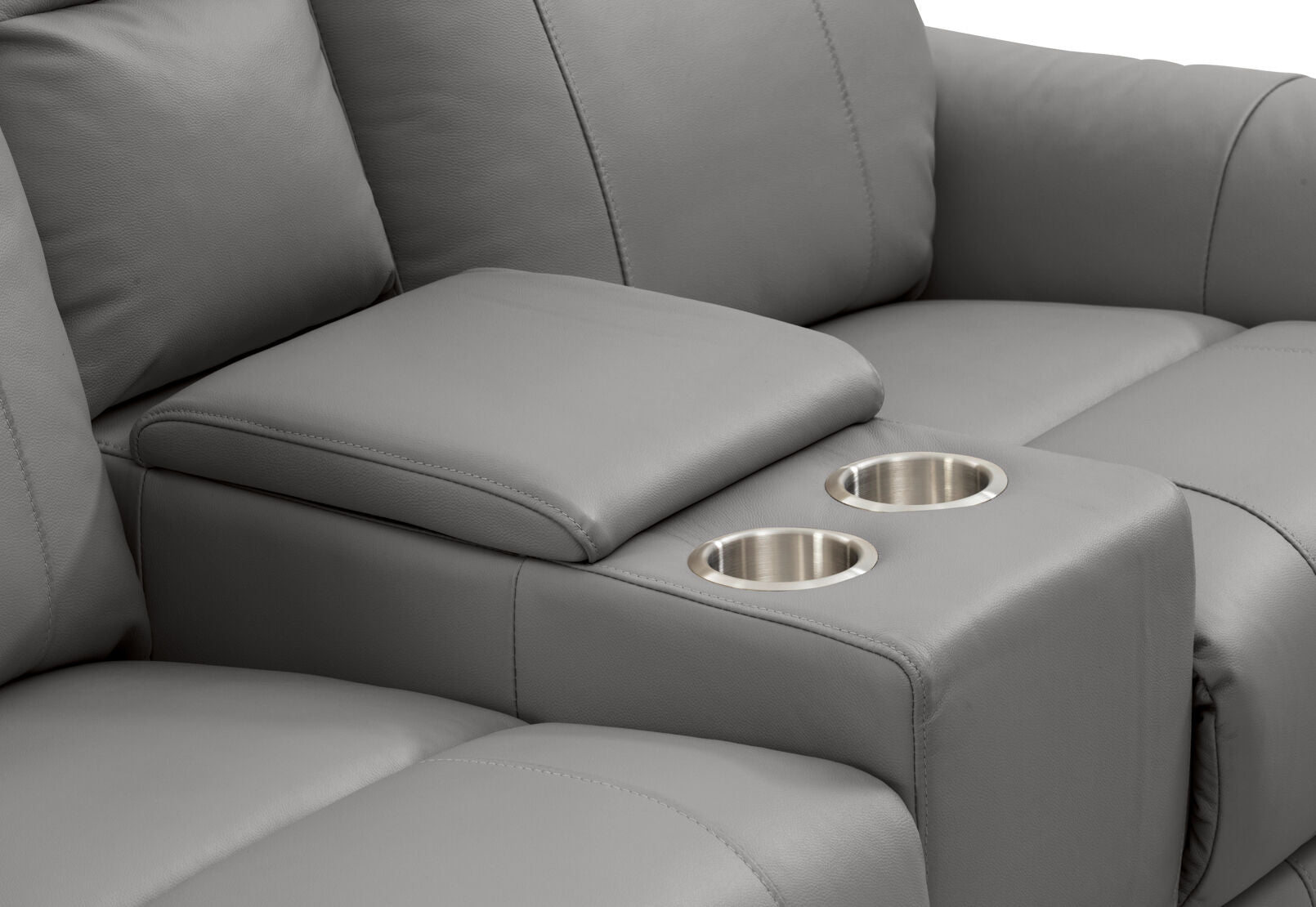 JAKOB 2 SEATER WITH CONSOLE CHARCOAL