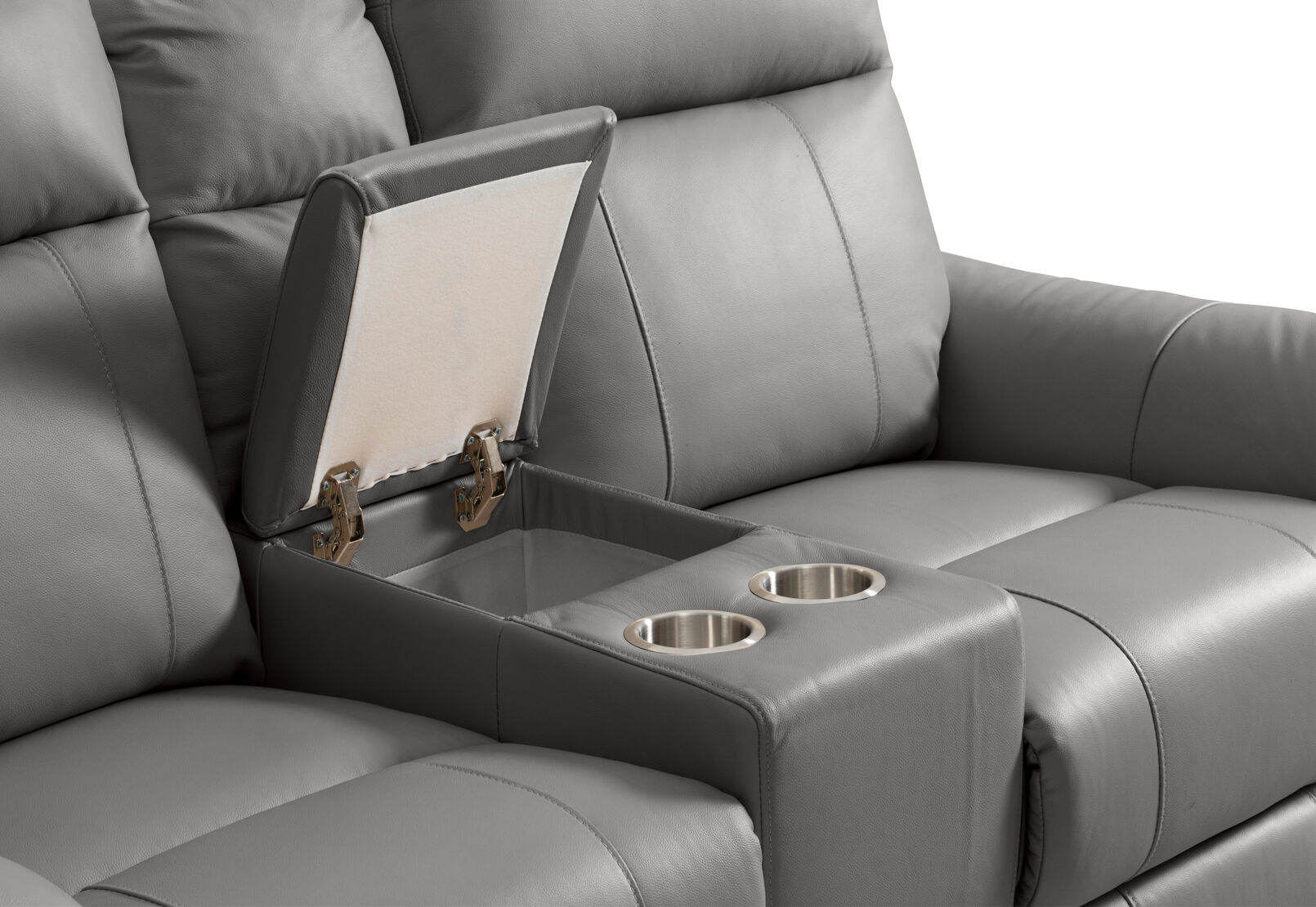 JAKOB 2 SEATER WITH CONSOLE CHARCOAL