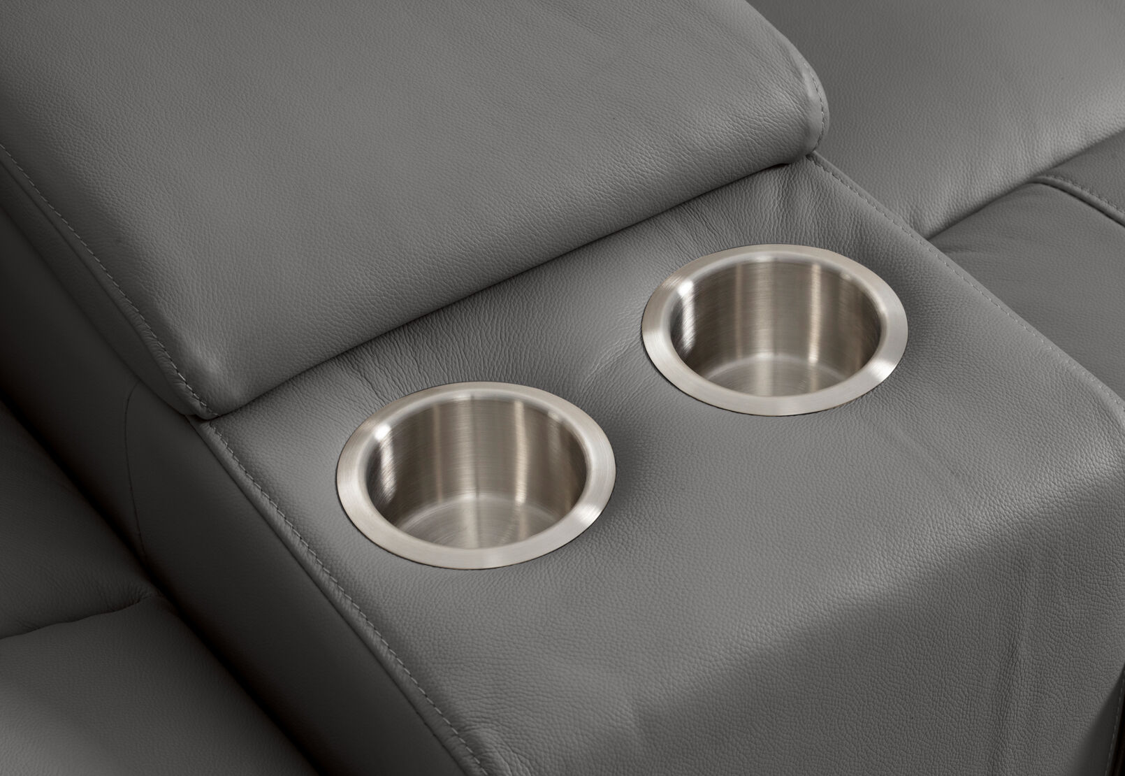 JAKOB 2 SEATER WITH CONSOLE CHARCOAL