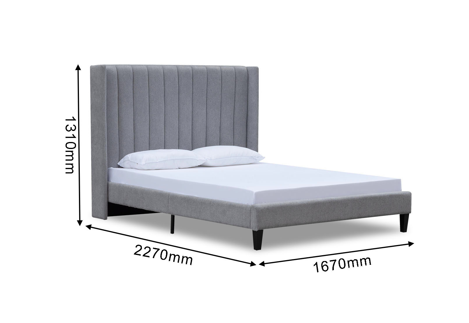 AYALA QUEEN BED GREY