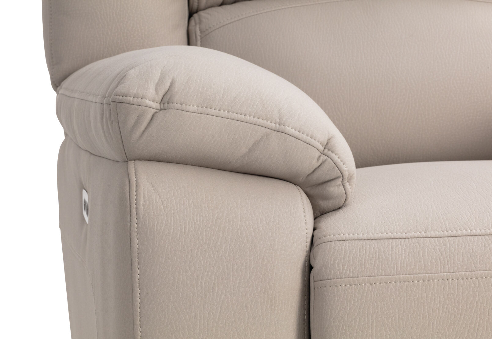 RODDICK FABRIC 2 SEATER WITH ELECTRIC RECLINERS LIGHT GREY