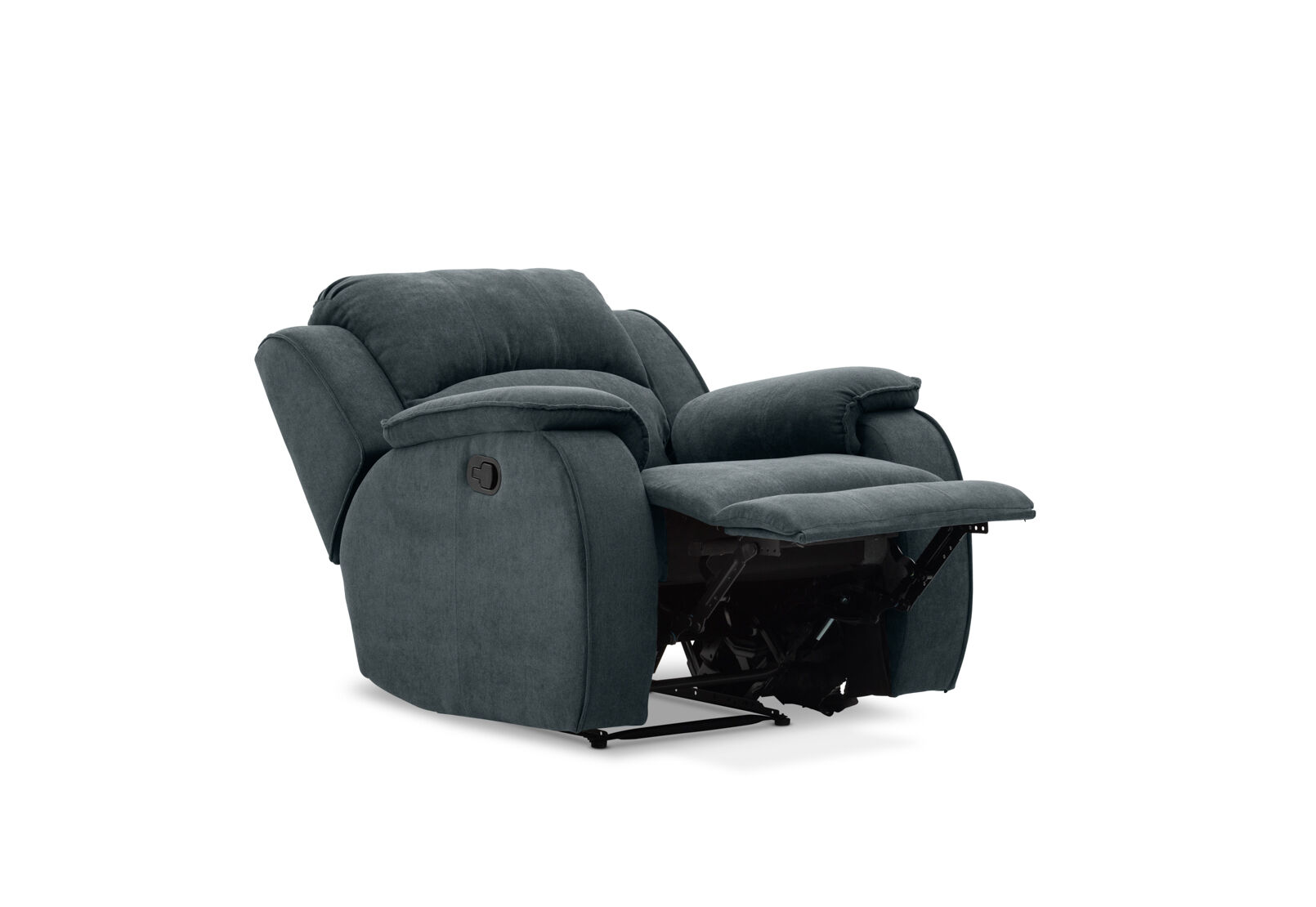 KAYDEN FABRIC RECLINER DARK GREY