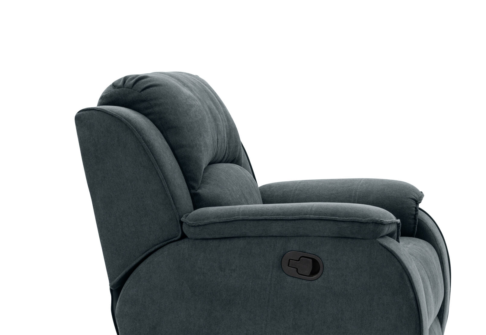 KAYDEN FABRIC RECLINER DARK GREY