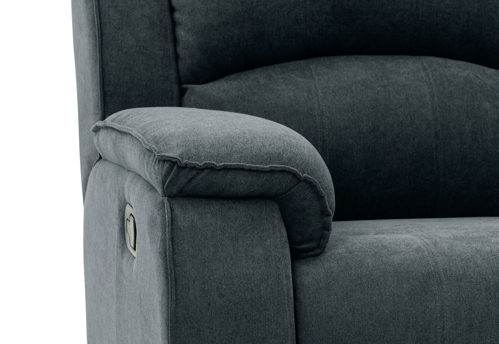 KAYDEN FABRIC RECLINER DARK GREY