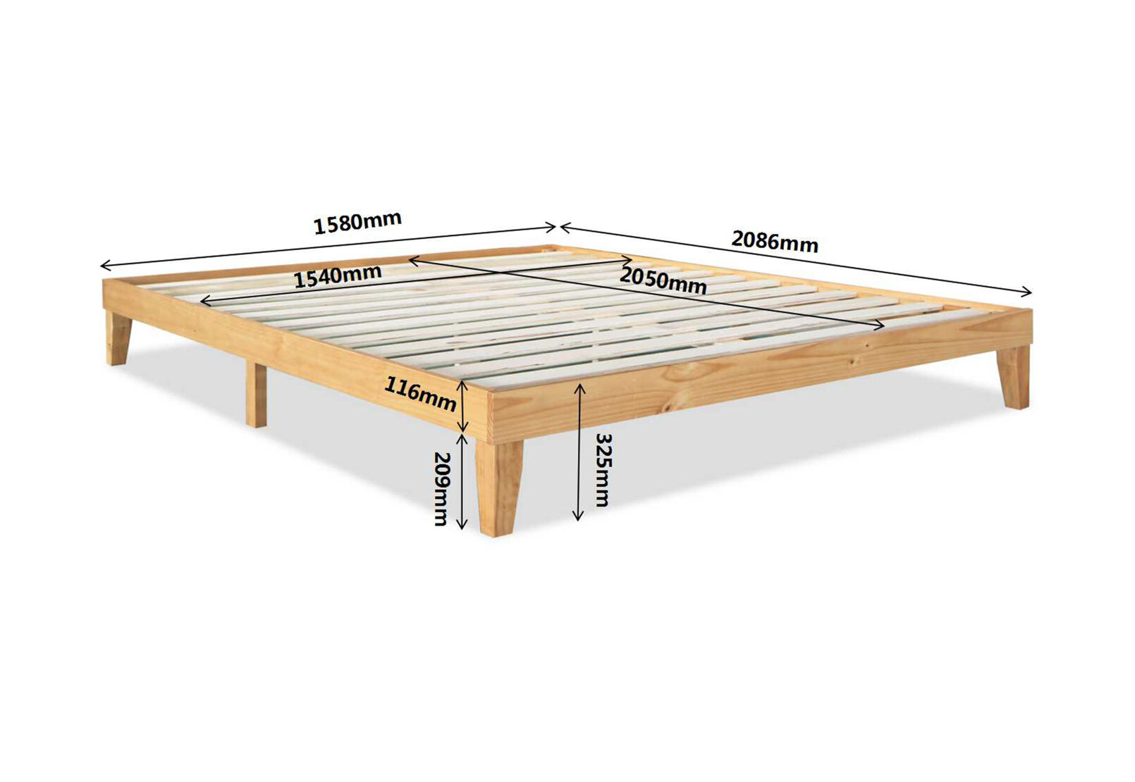 MARQUEZ QUEEN BED BASE NATURAL