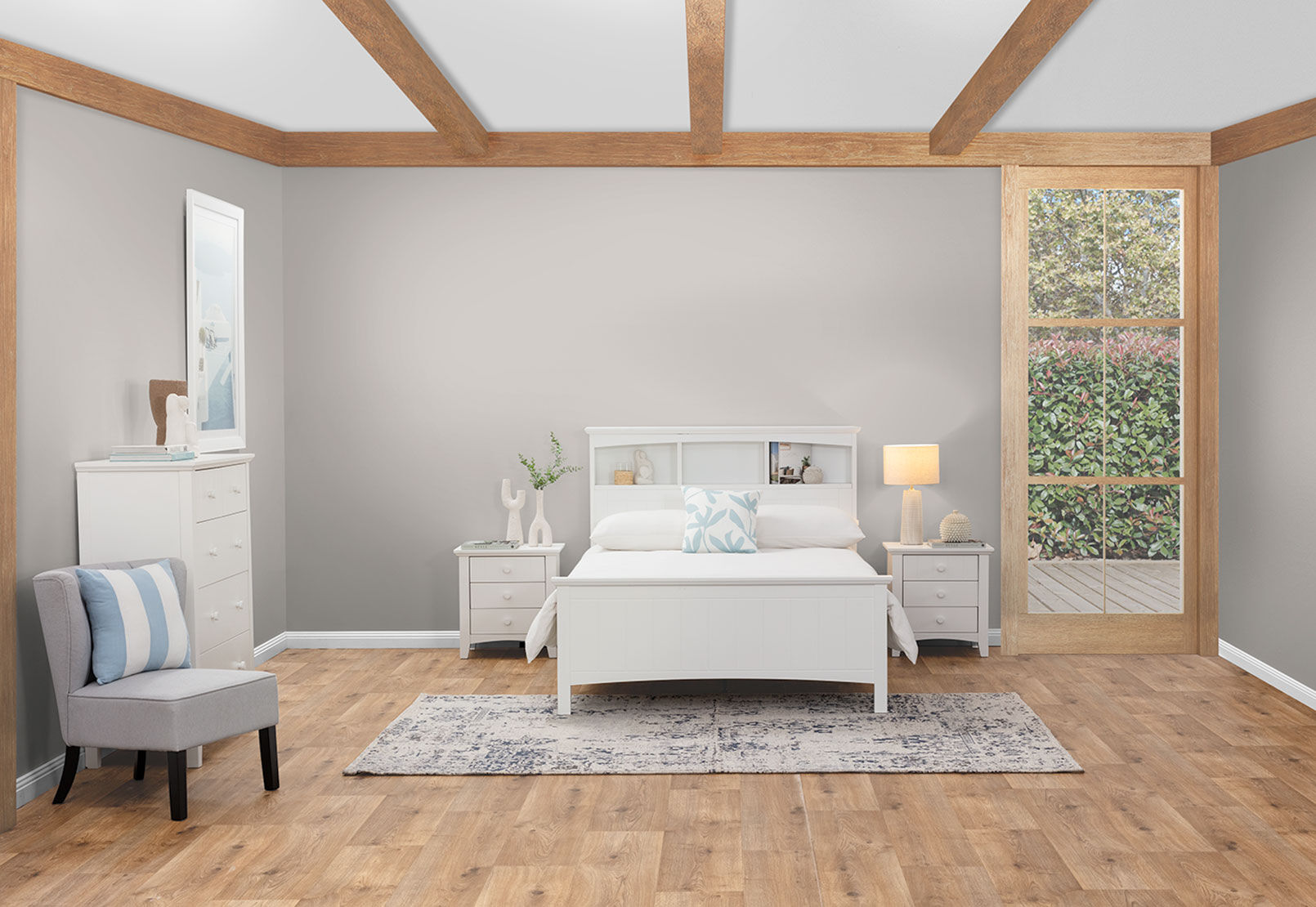 COPELAND DOUBLE BED WHITE