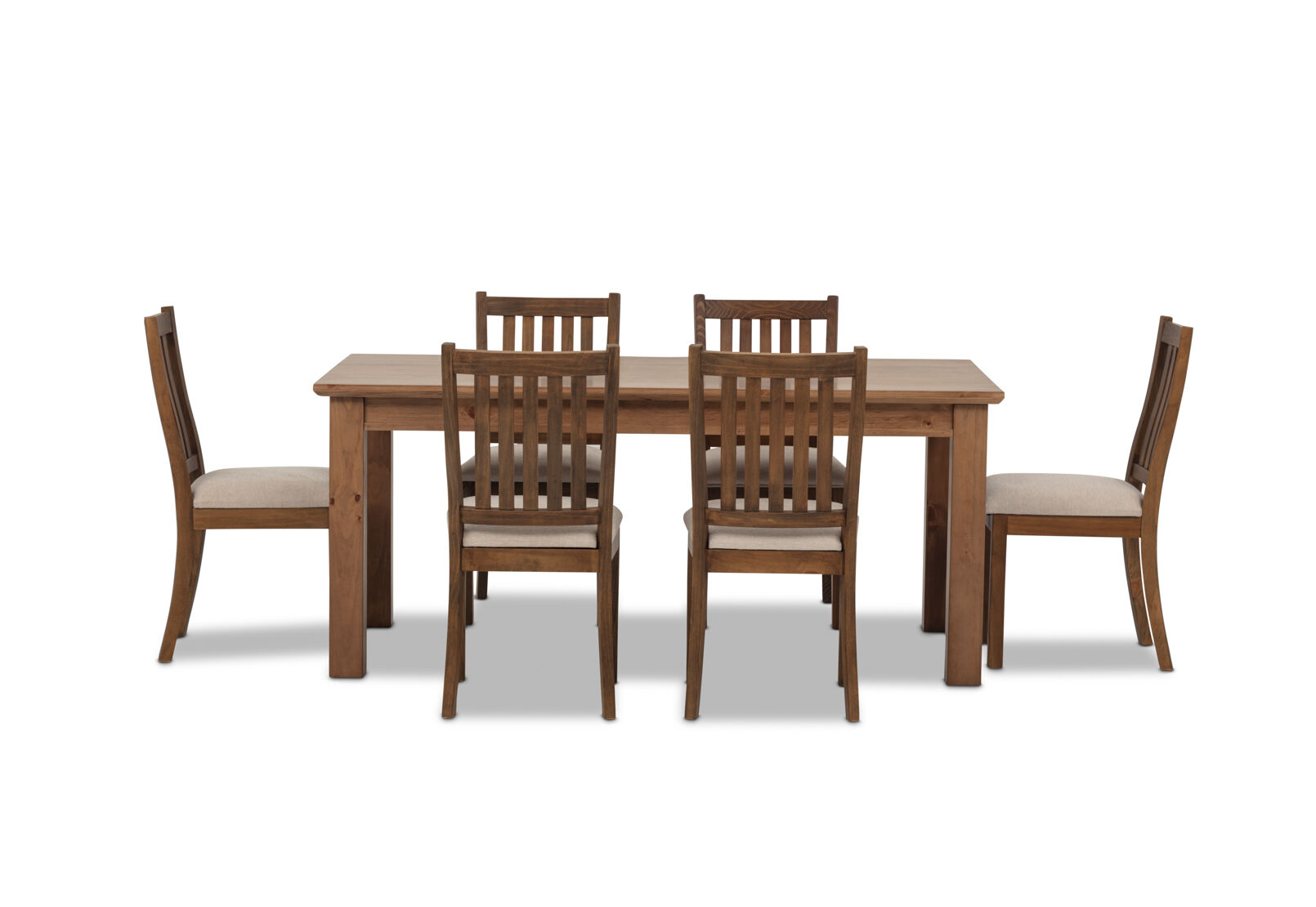 HELMOND 7 PIECE DINING SUITE RUSTIC PINE