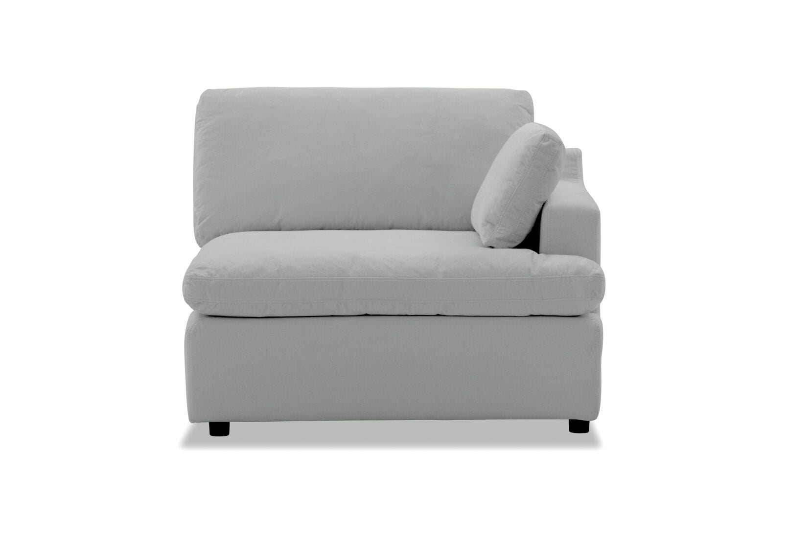 SUNNI FABRIC MODULAR RIGHT HAND FACING CHAIR LIGHT GREY