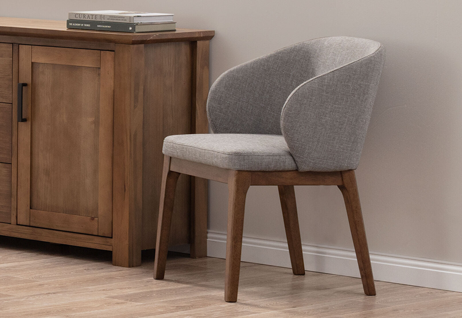 WESTLEY DINING CHAIR LIGHT GREY