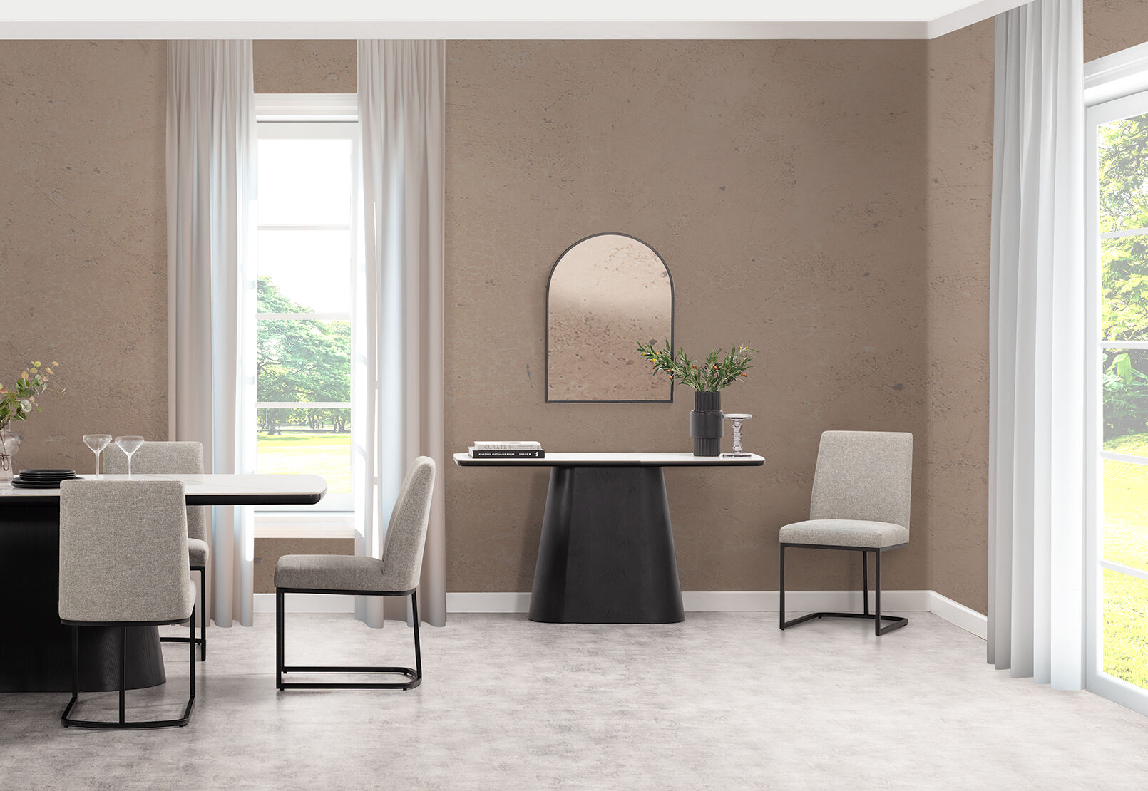 NEVIS DINING CHAIR GREY