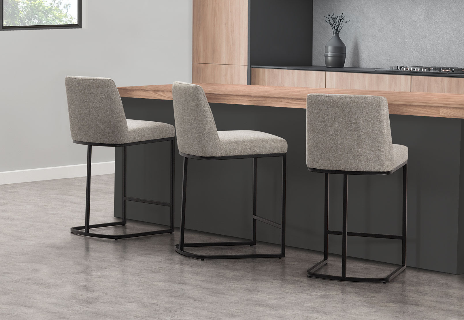 NEVIS STOOL GREY