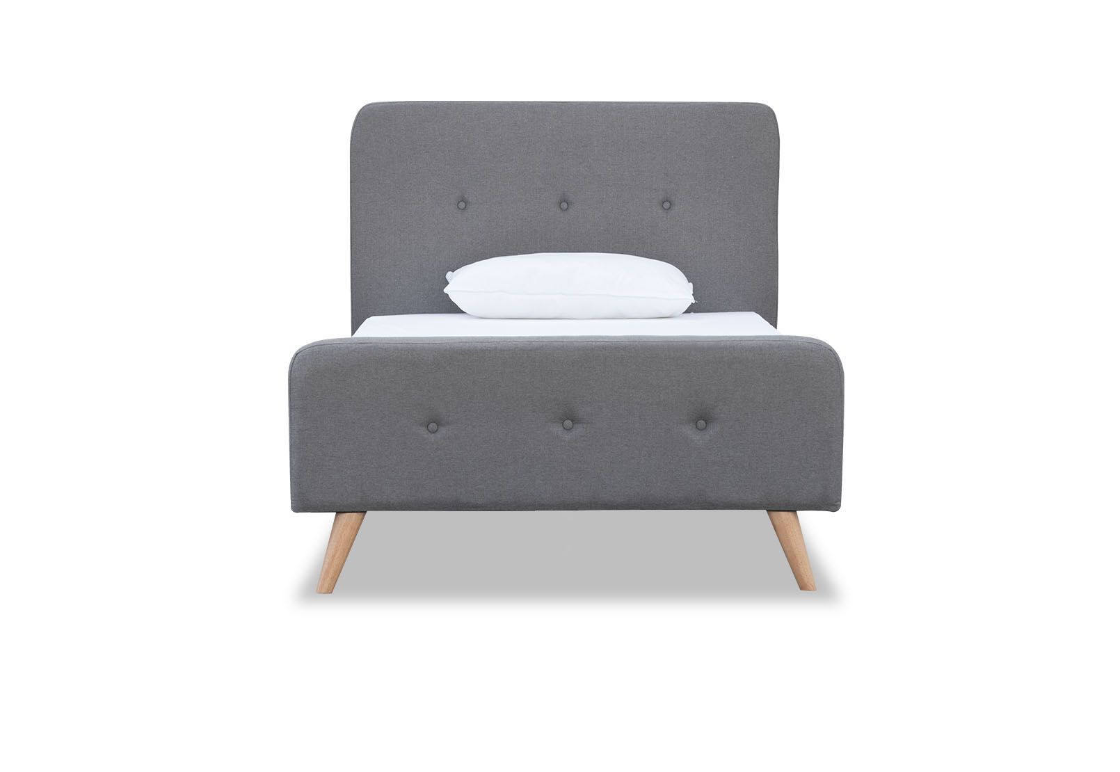 RAINEY KING SINGLE BED GREY