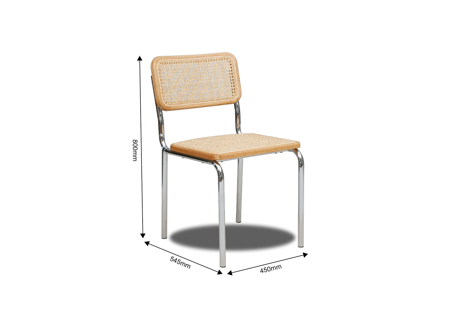 FITZGERALD SET OF 2 DINING CHAIRS NATURAL