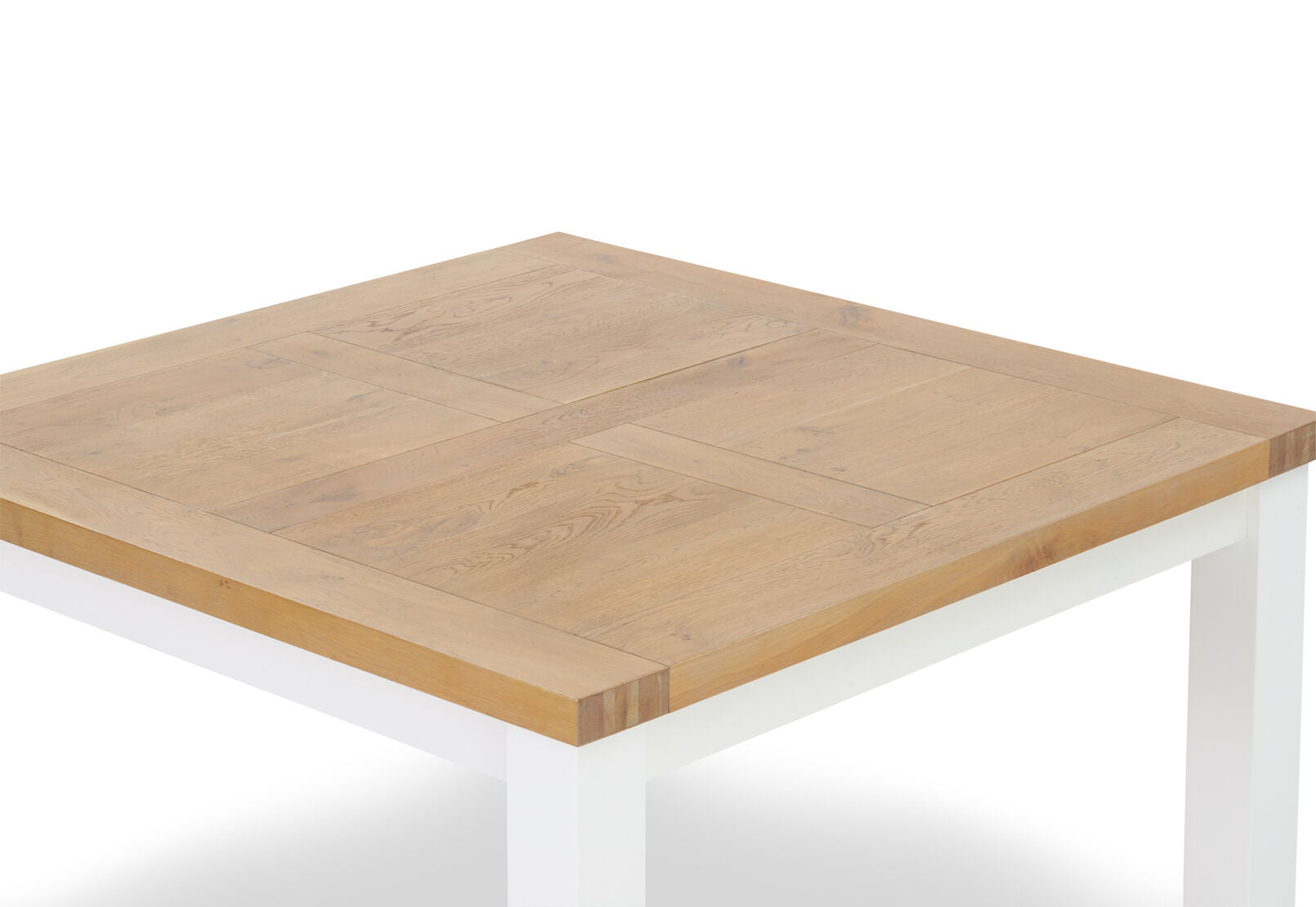NORMANDY 1500 SQUARE DINING TABLE WHITE/OAK