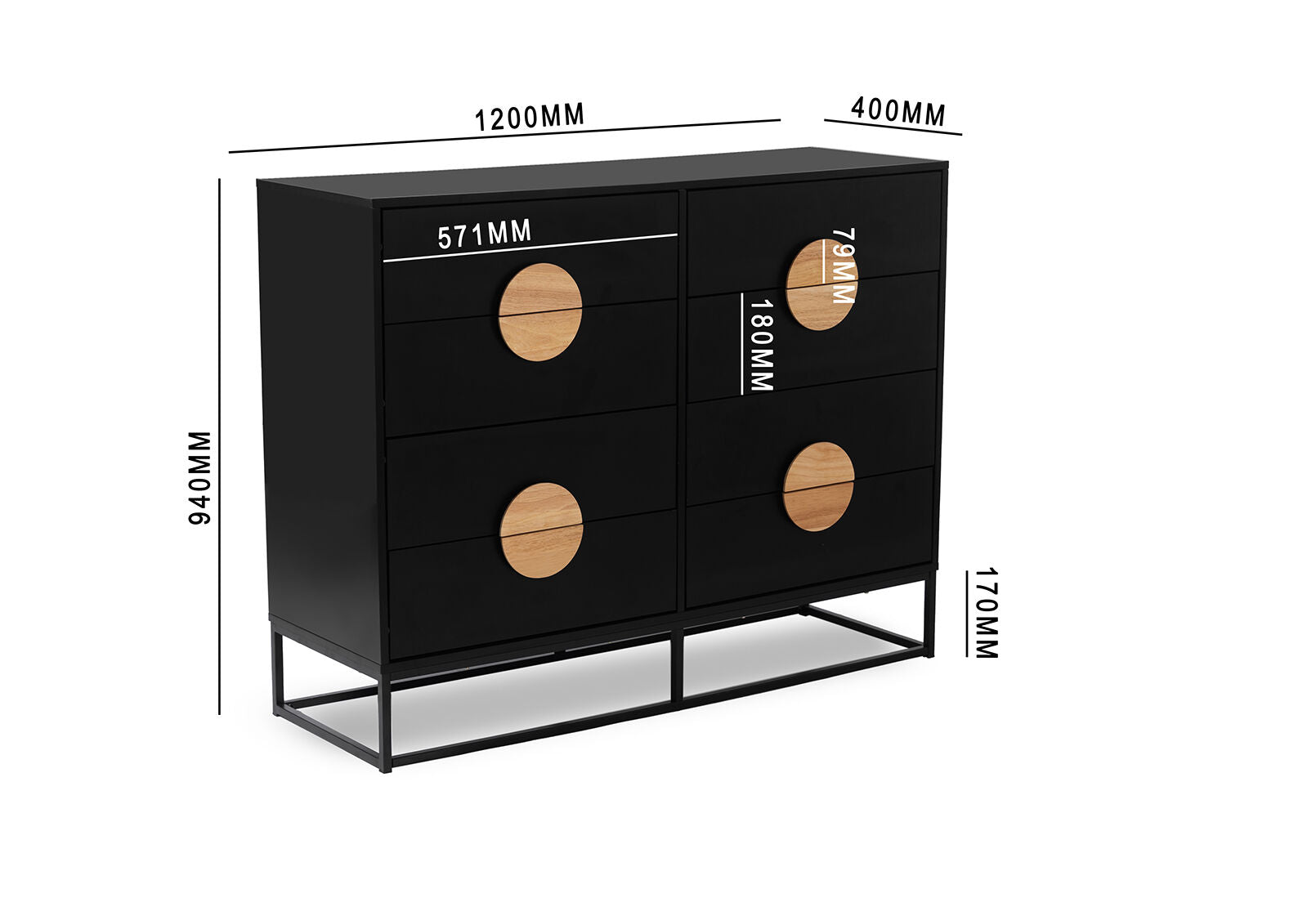 PEGASUS DRESSER BLACK