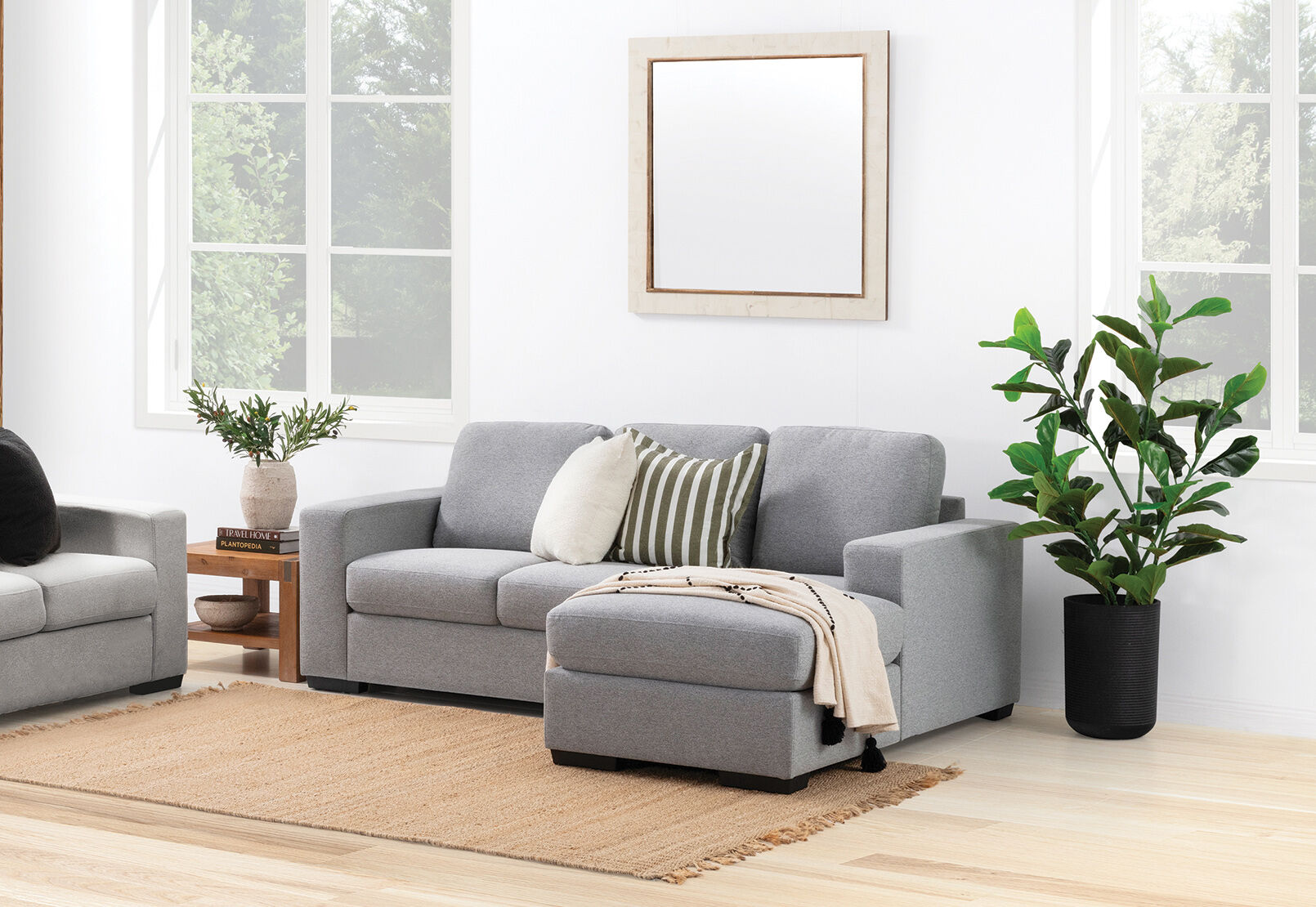 KIRBY 3 SEATER RHF CHAISE DARK GREY