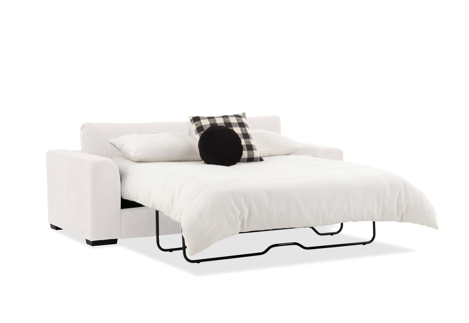 KOAH FABRIC 3.5 SEATER SOFA BED LIGHT GREY