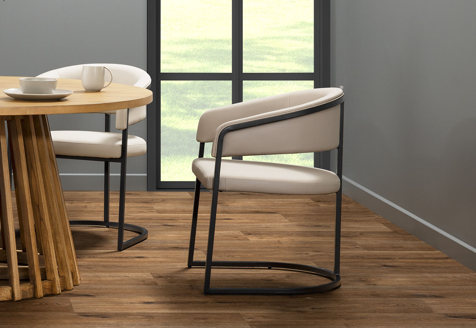 AMBROSE DINING CHAIR TAUPE