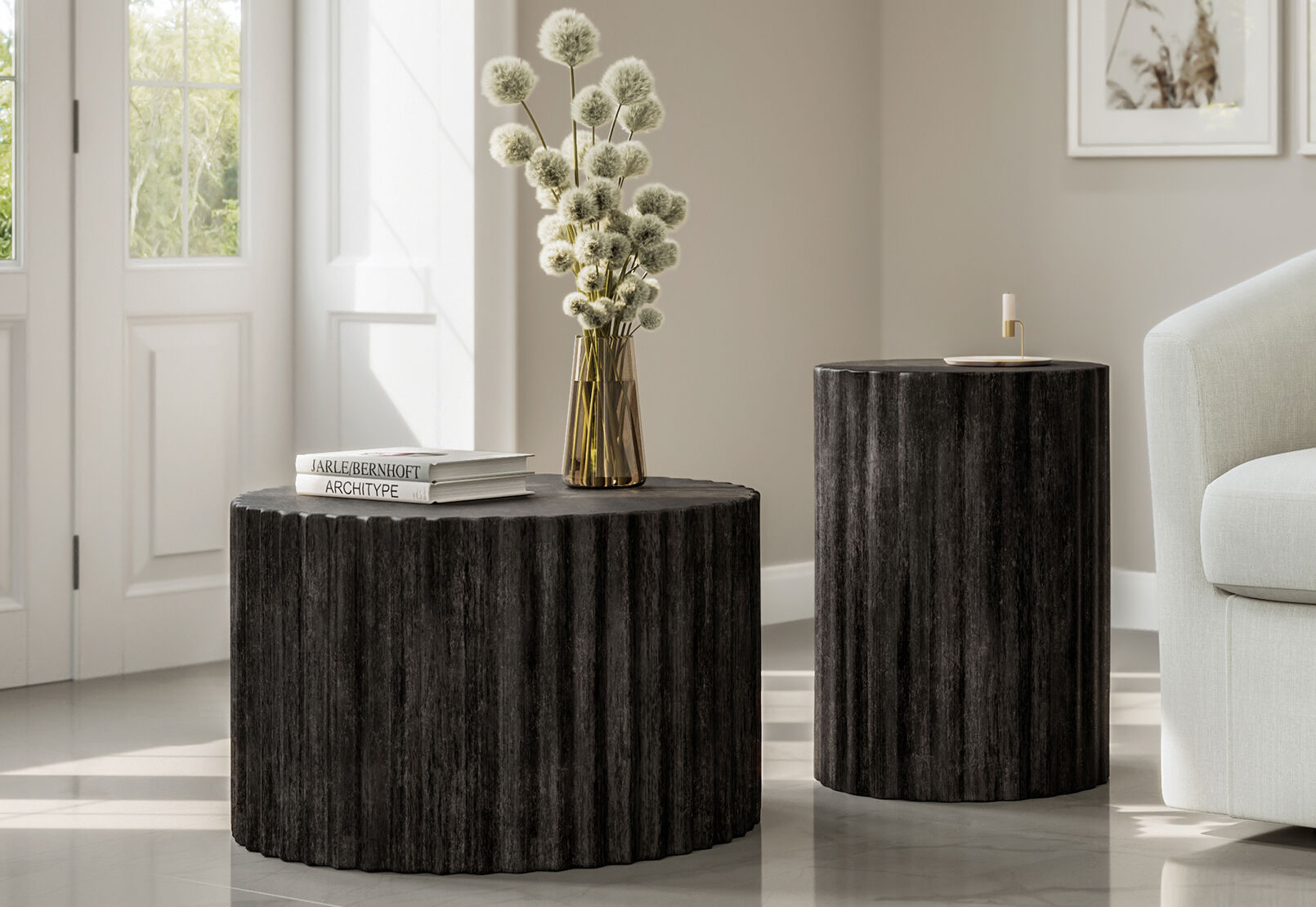 PRUITT LAMP TABLE BLACK