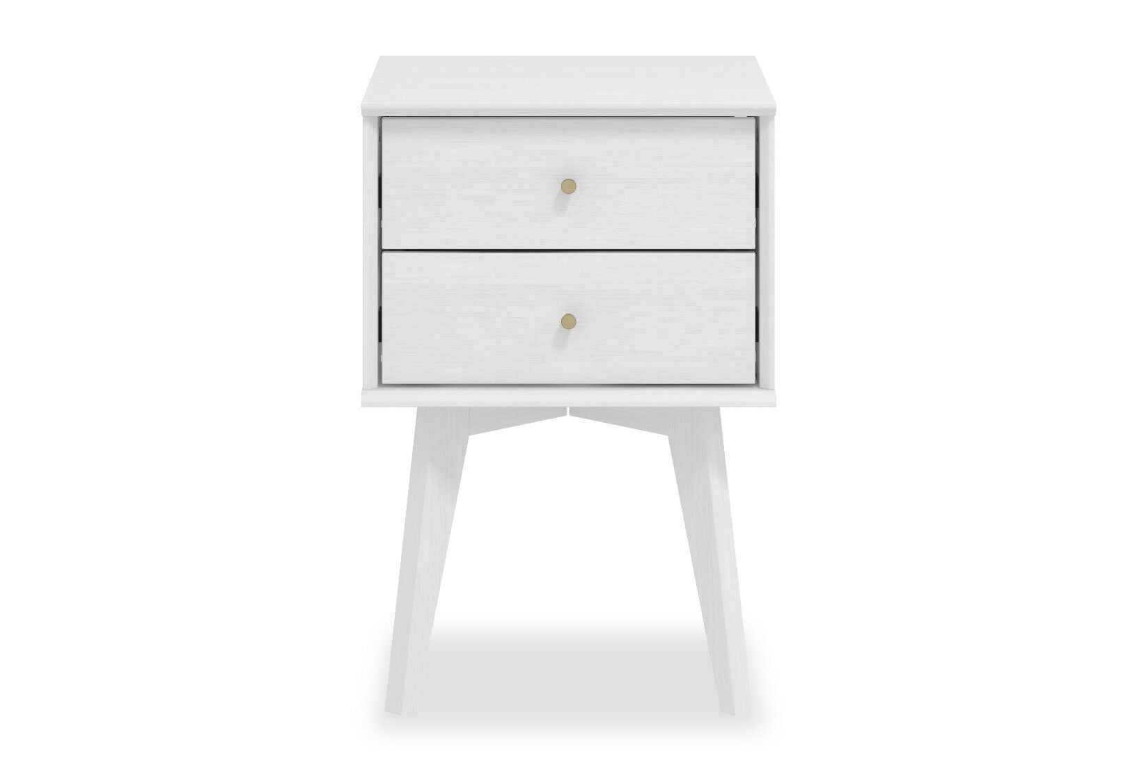 FIELDS 2 DRAWER BEDSIDE TABLE PEARL WHITE