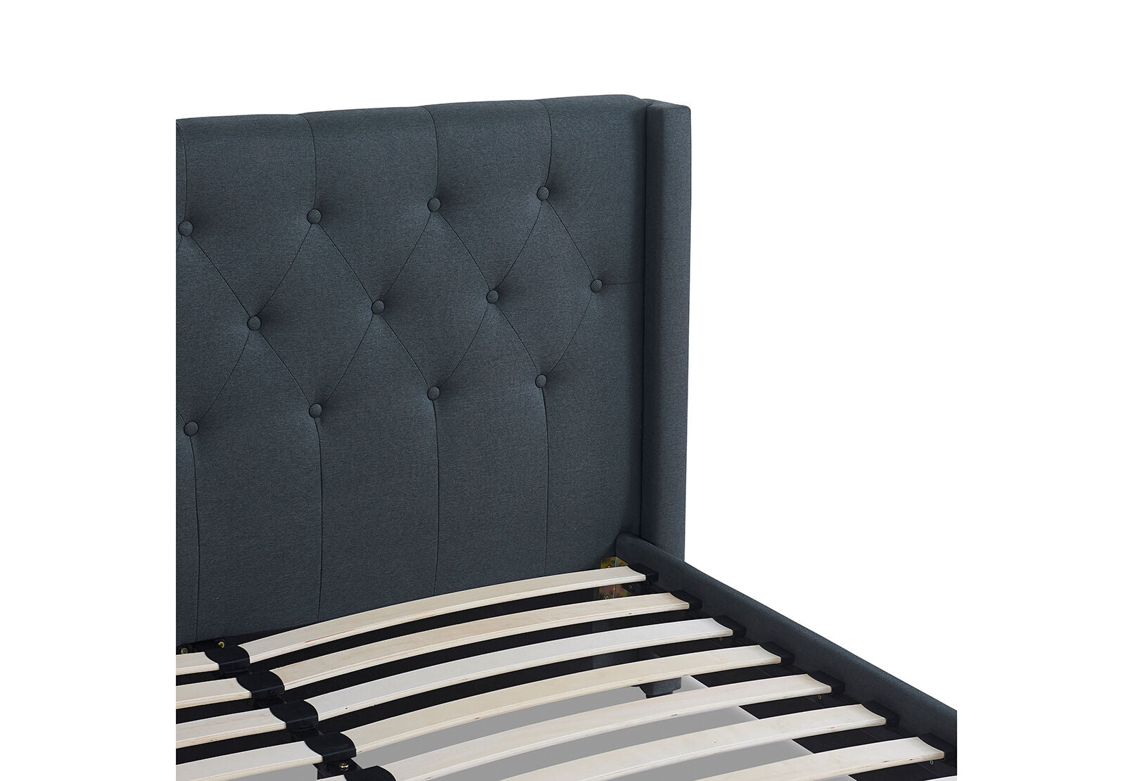 CANO QUEEN BED DARK GREY