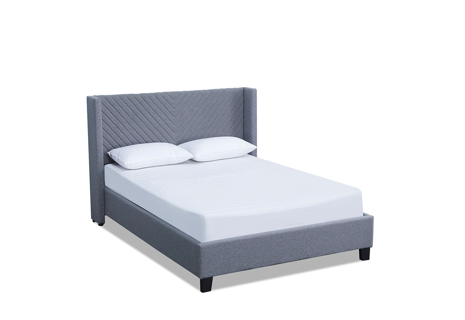DAUGHERTY DOUBLE BED LIGHT GREY