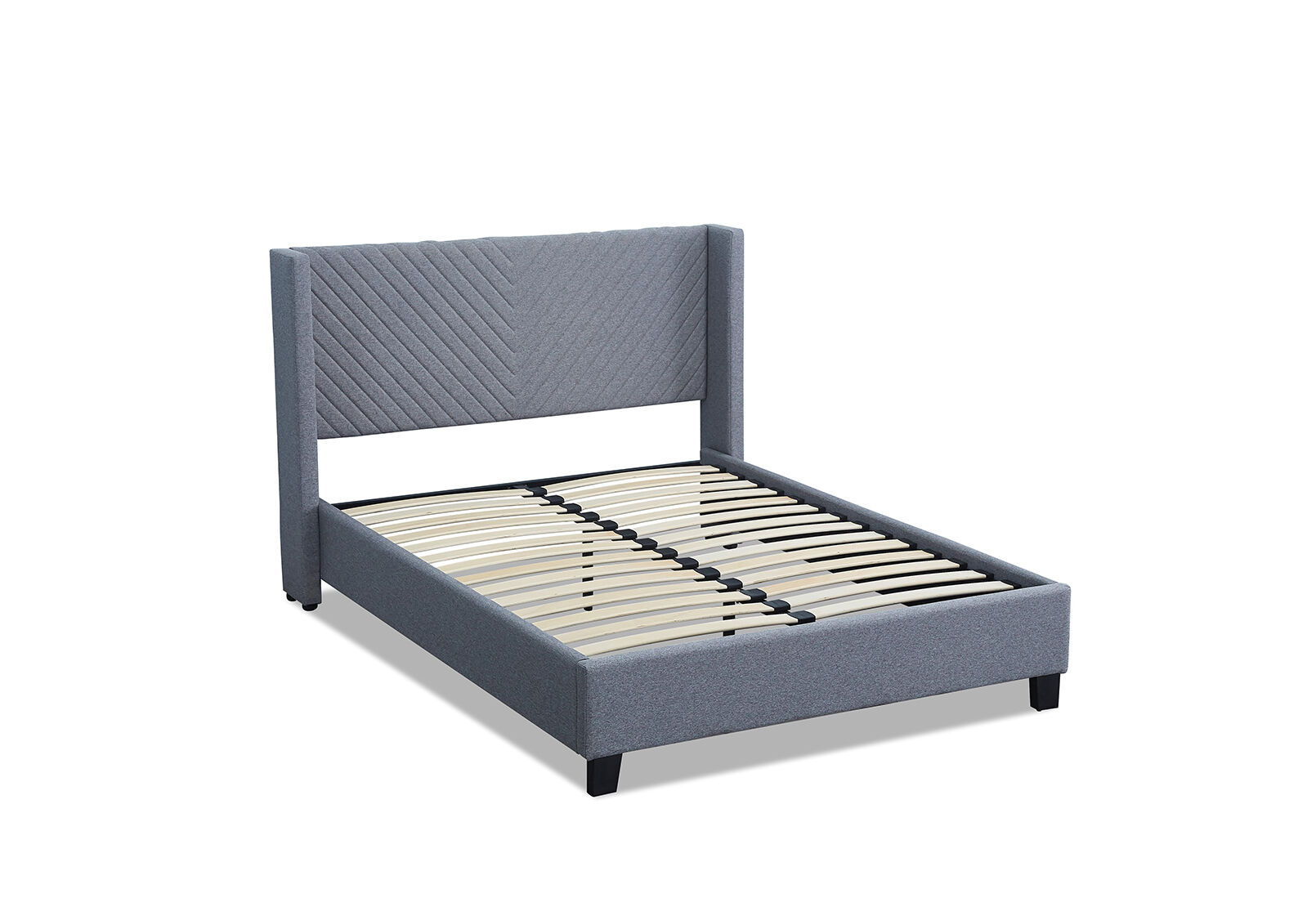 DAUGHERTY DOUBLE BED LIGHT GREY