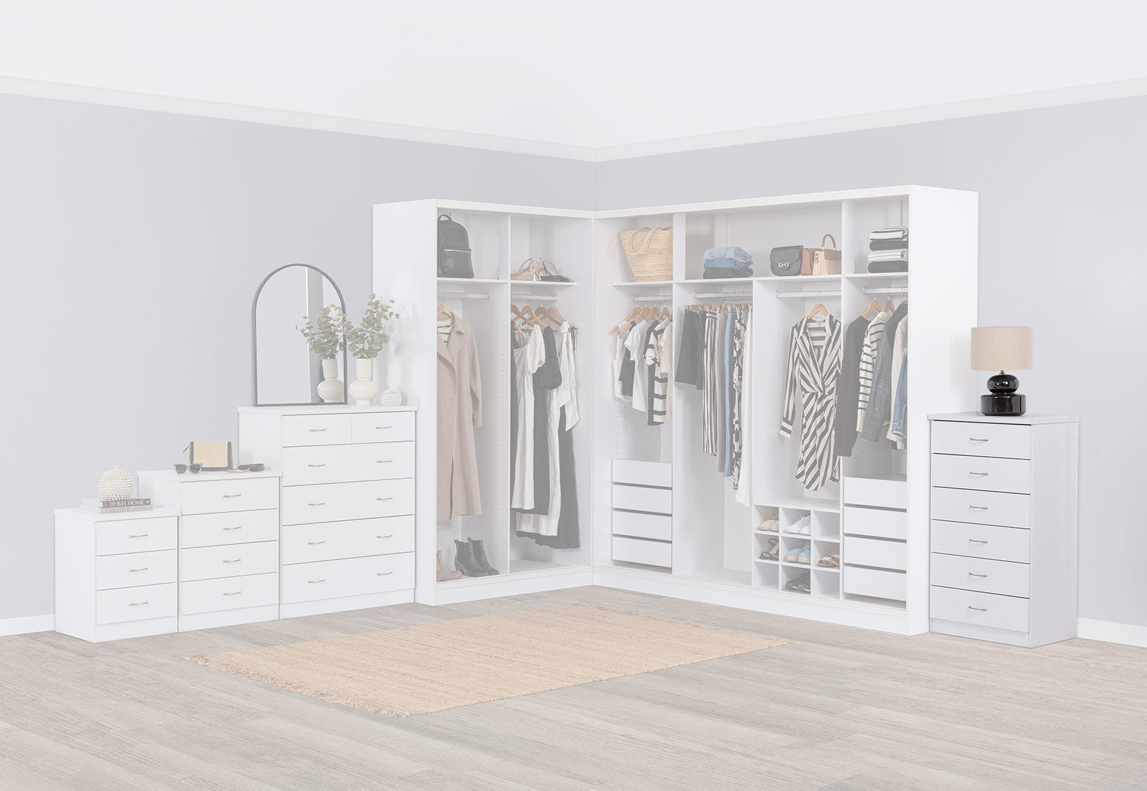 SPACESAVER MK2 6 DRAWER 600 CHEST WHITE